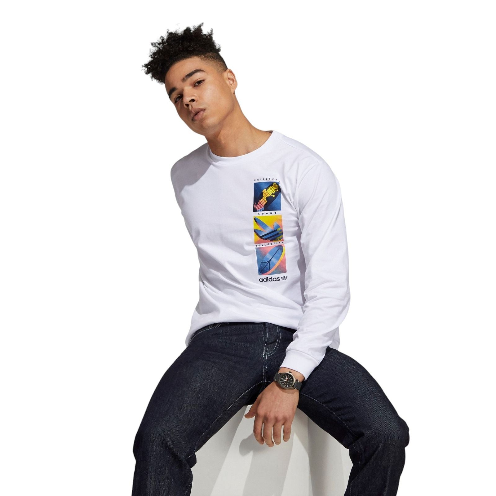adidas Originals Summer Icons Long Sleeved Tee - White - ViaductClothing - -