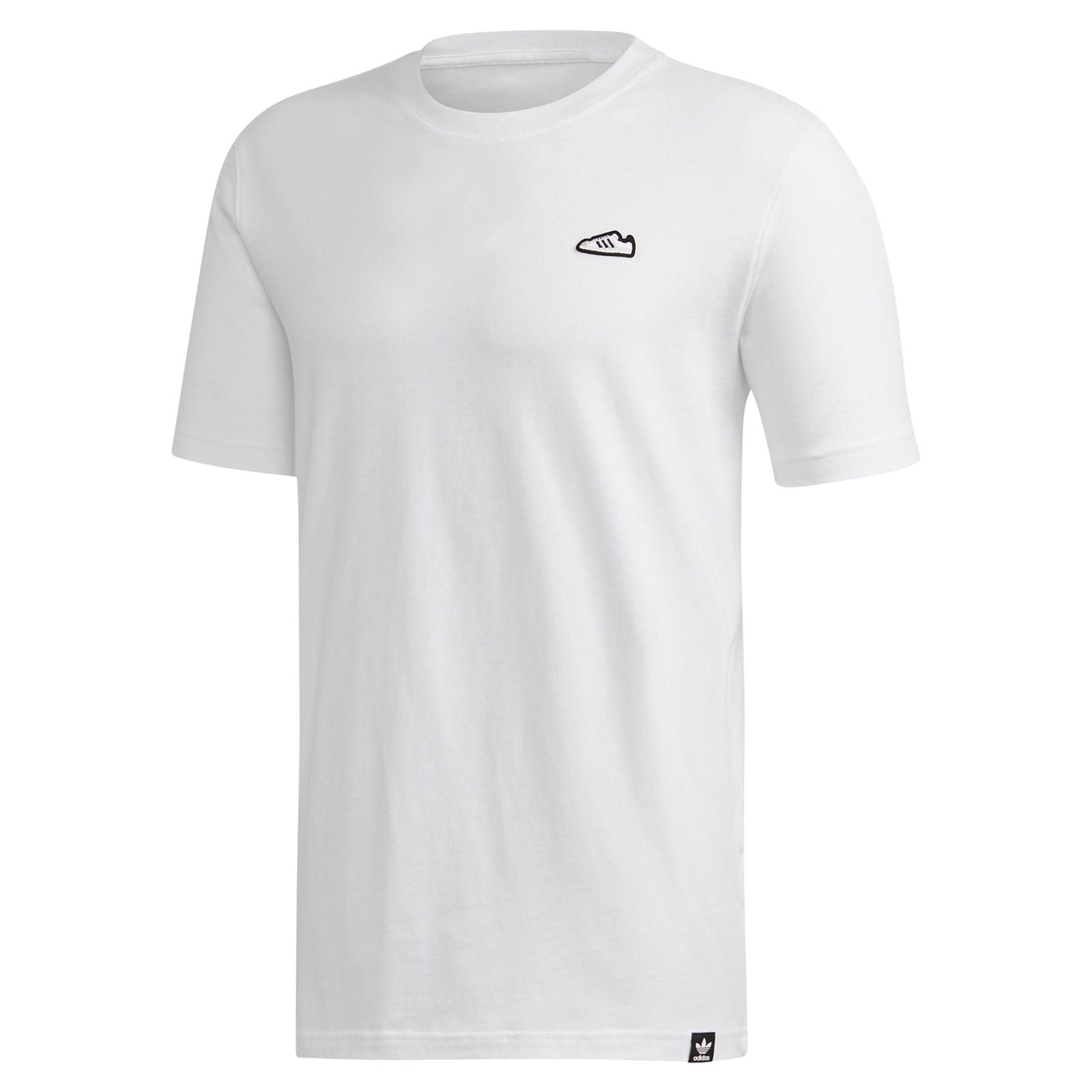 adidas Originals Superstar Emblem Tee - White - ViaductClothing - -