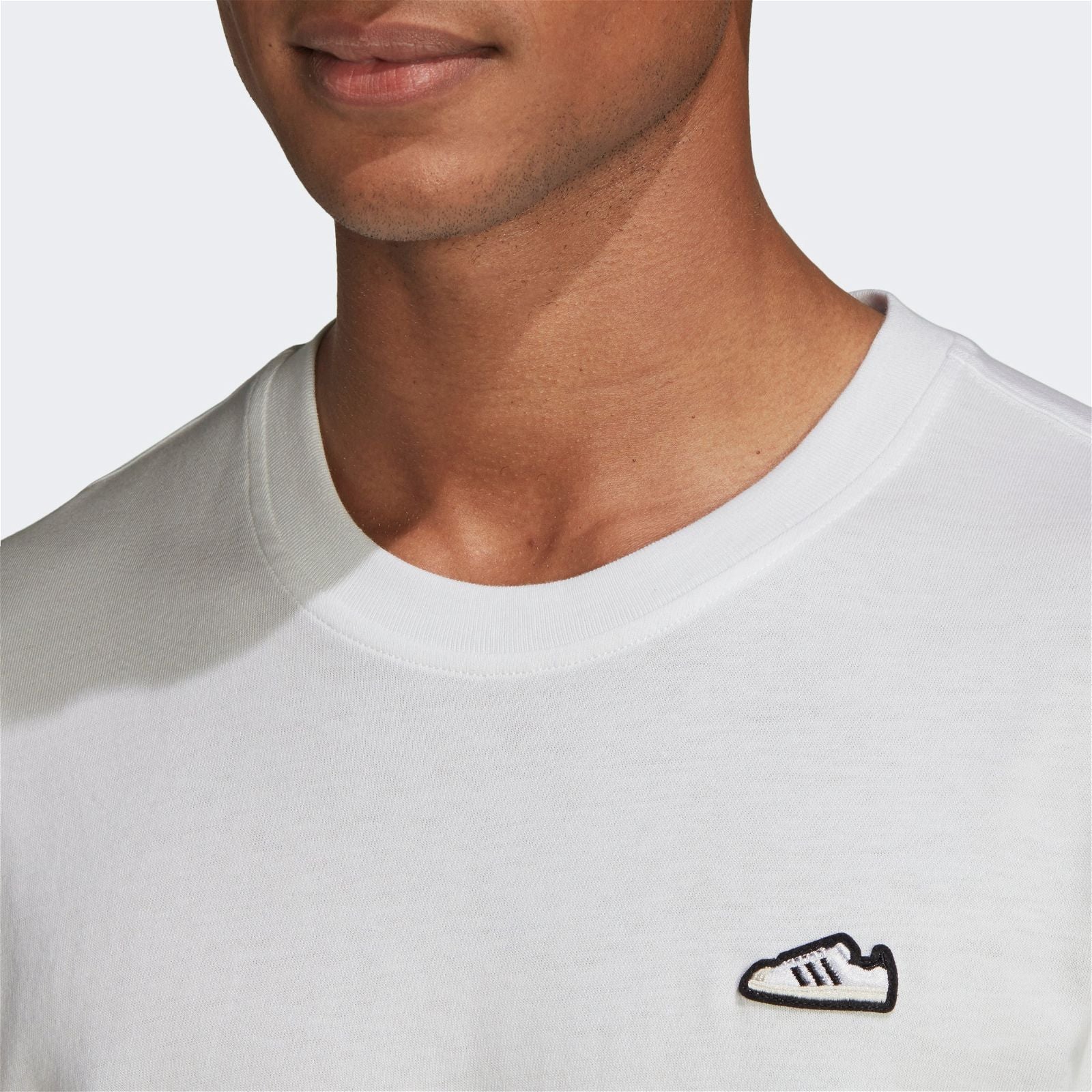adidas Originals Superstar Emblem Tee - White - ViaductClothing - -