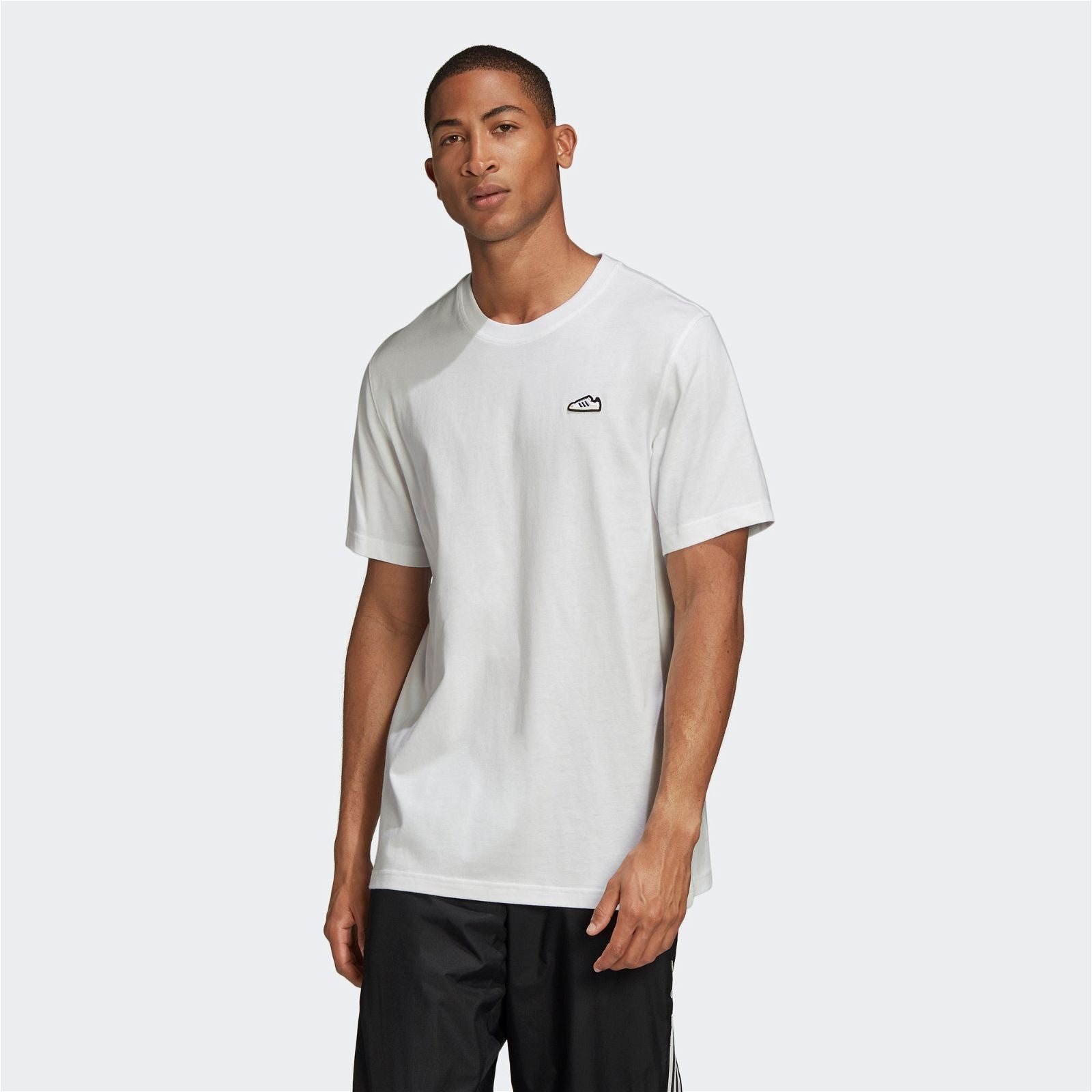 adidas Originals Superstar Emblem Tee - White - ViaductClothing - -