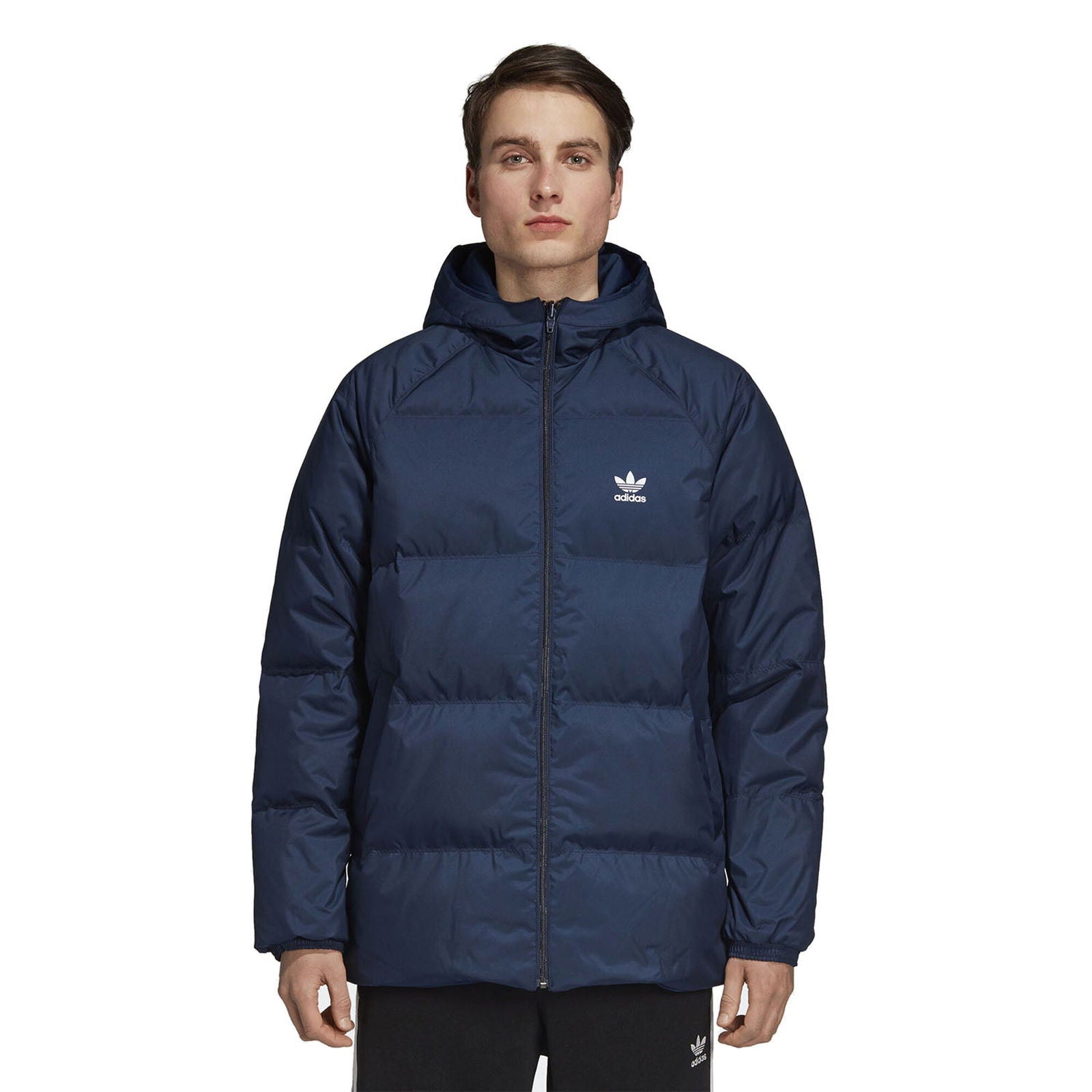adidas Originals Superstar Retro Padded Hooded Jacket - Navy - ViaductClothing - -