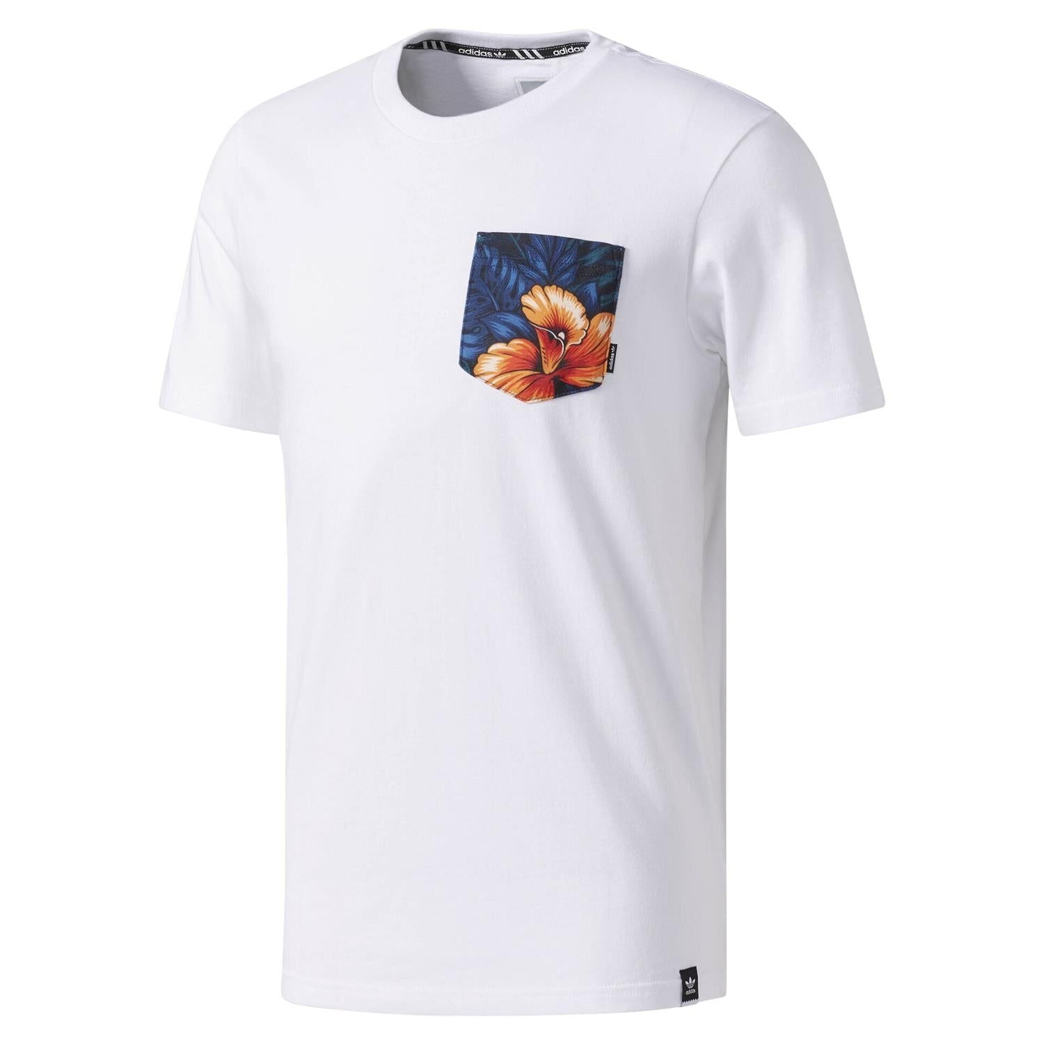adidas Originals Sweat Leaf Pocket T Shirt - White - ViaductClothing - -