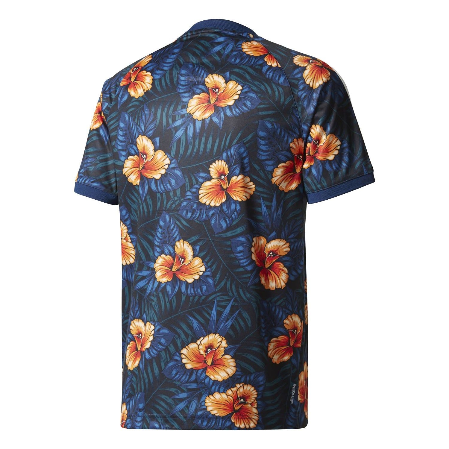 adidas Originals Sweet Leaf Floral Jersey - Blue - ViaductClothing - -