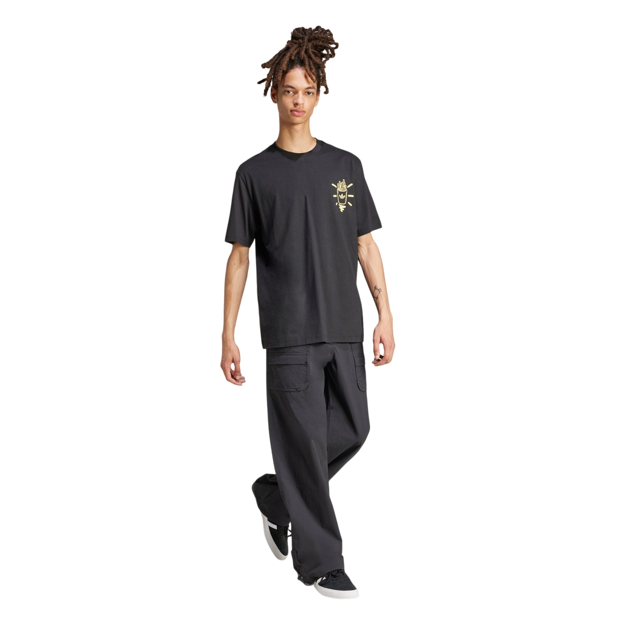 adidas Originals Burger & Fries Graphic T Shirt - Black