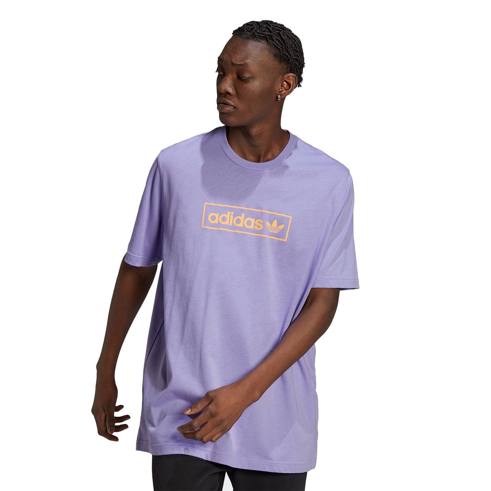 adidas Originals T-shirt Linear Logo - Purple - ViaductClothing - -