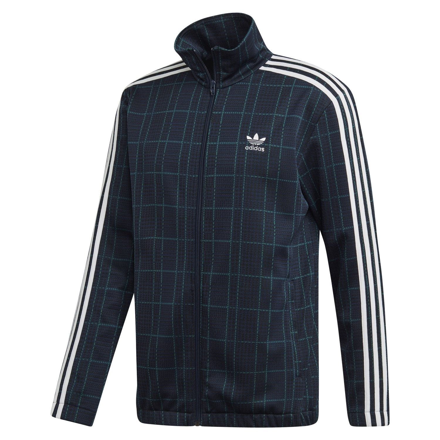 adidas Originals Tartan Track Jacket - Navy - ViaductClothing - -
