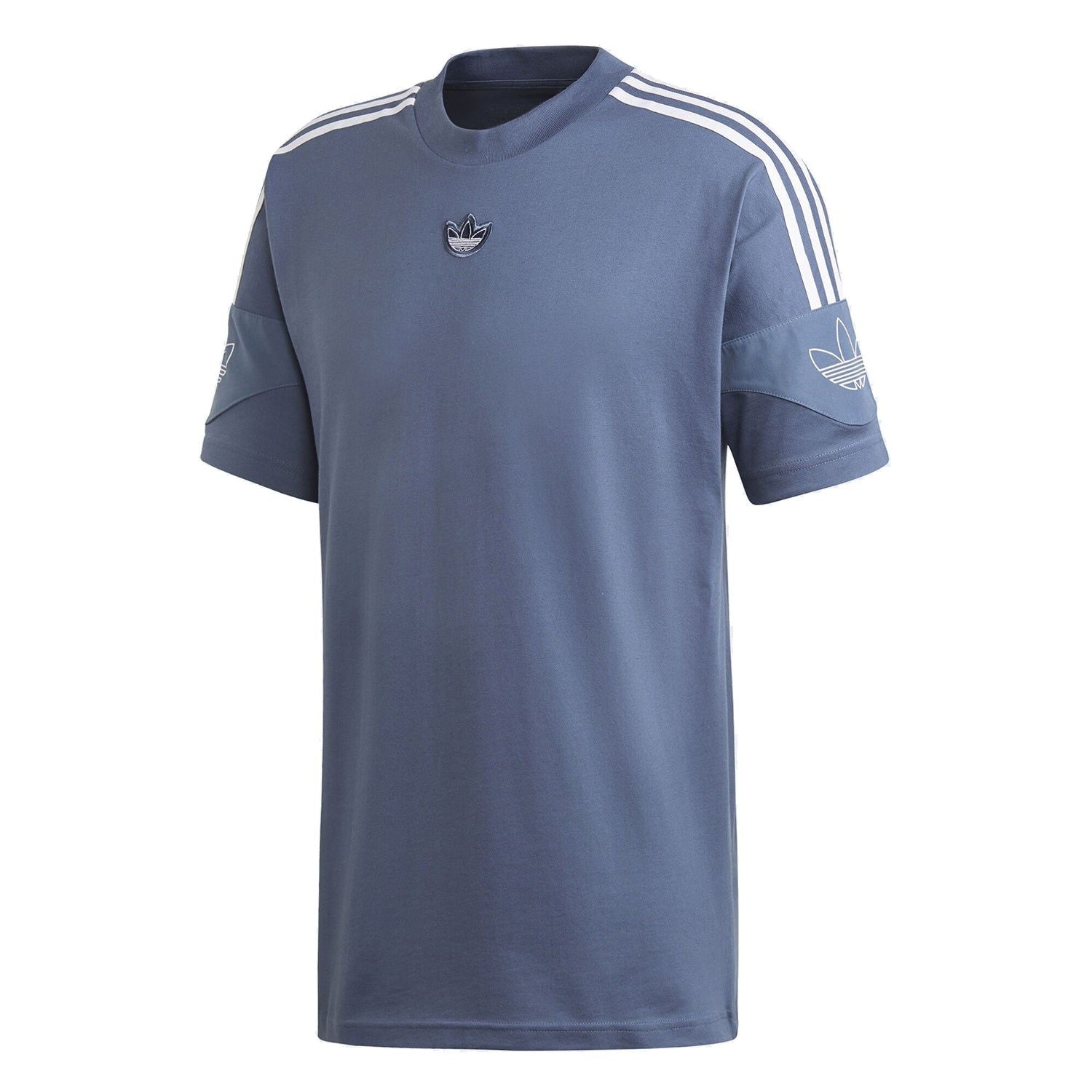 adidas Originals Team Signature Trefoil T-Shirt - Blue - ViaductClothing - -