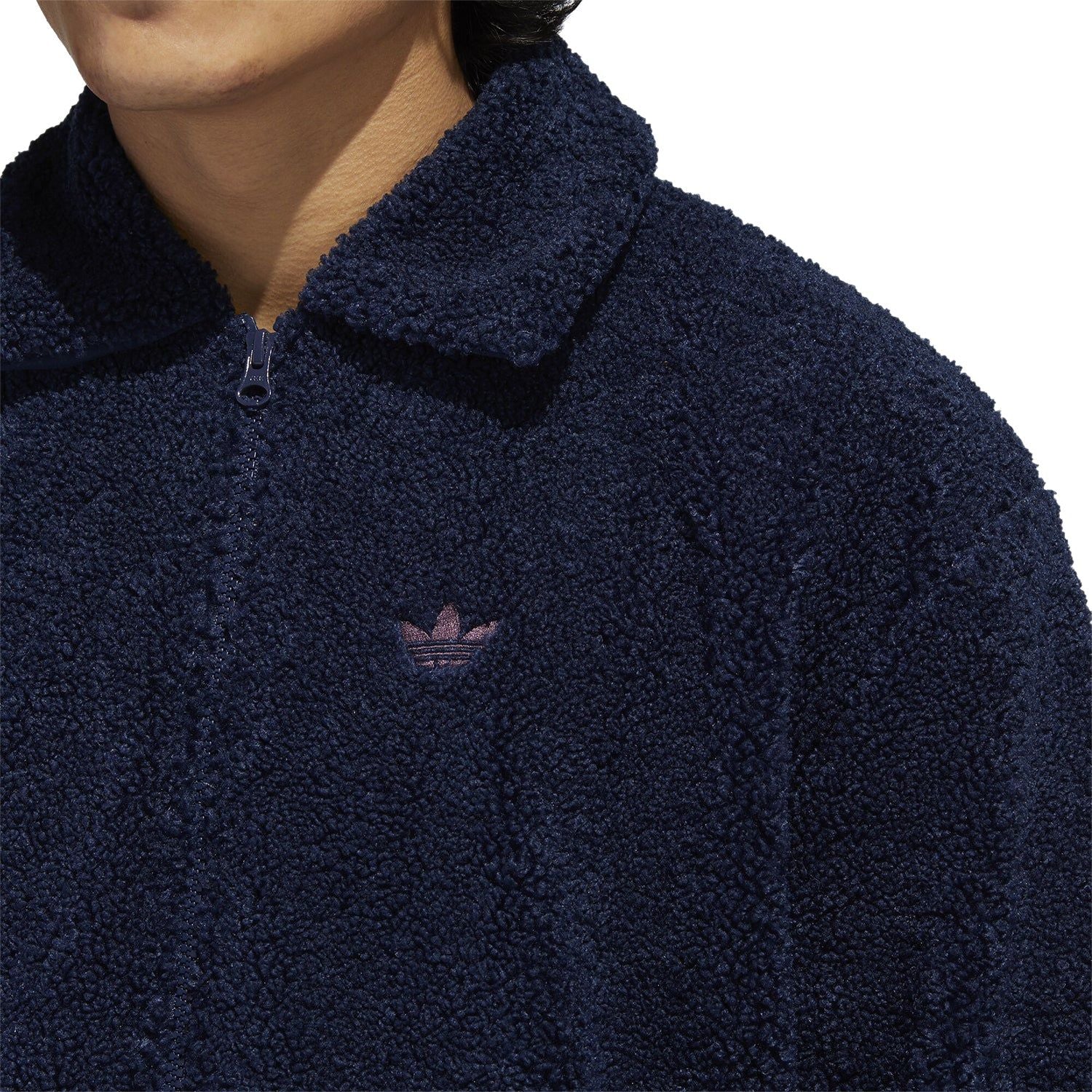 adidas Originals Teddy Bear Fleece Jacket - Navy - ViaductClothing - -