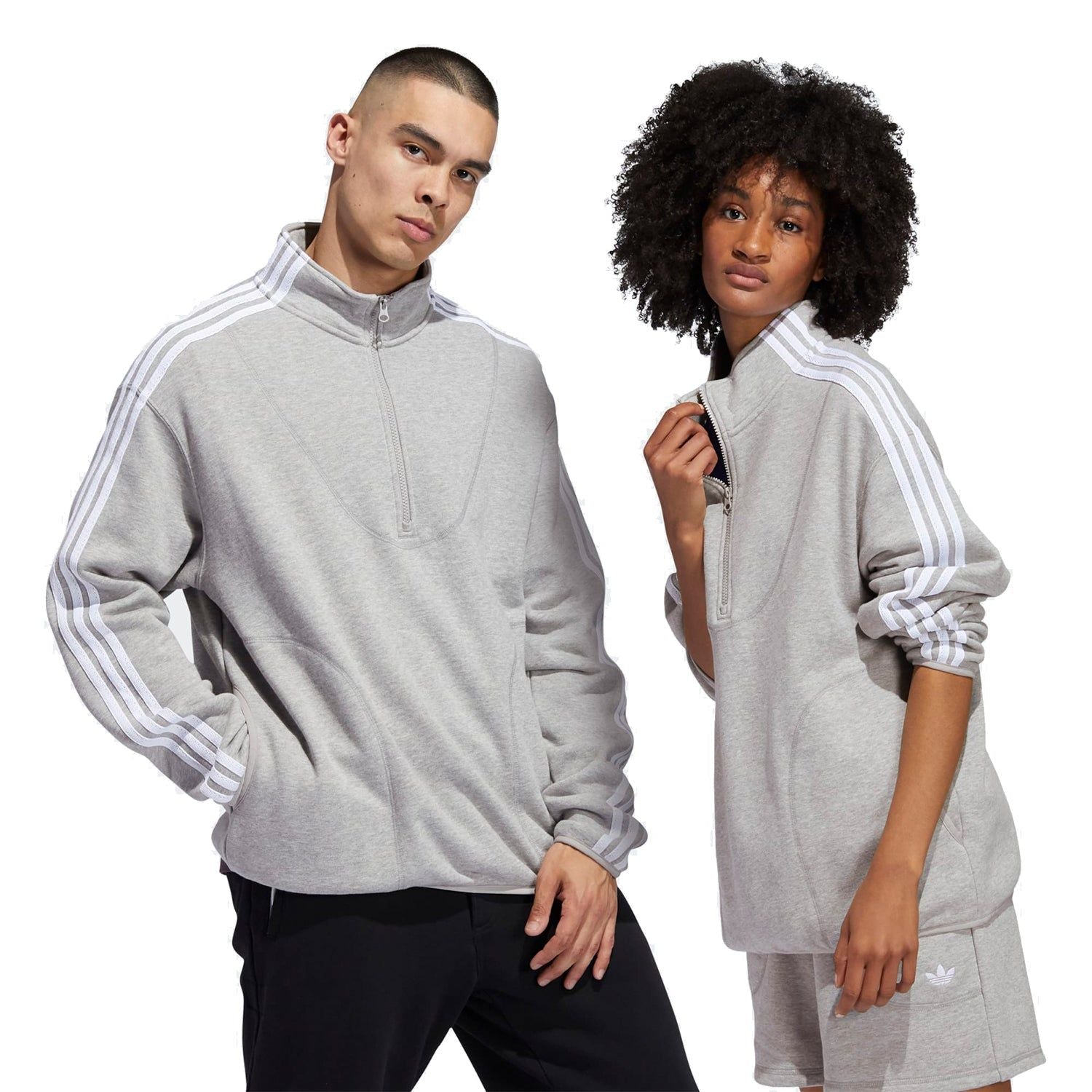 adidas Originals Terry Track Top - Grey - ViaductClothing - -