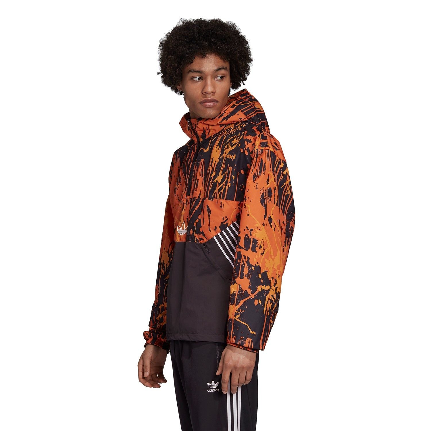 adidas Originals Tolima-02 Reversible Flame Windbreaker - Black - ViaductClothing - -
