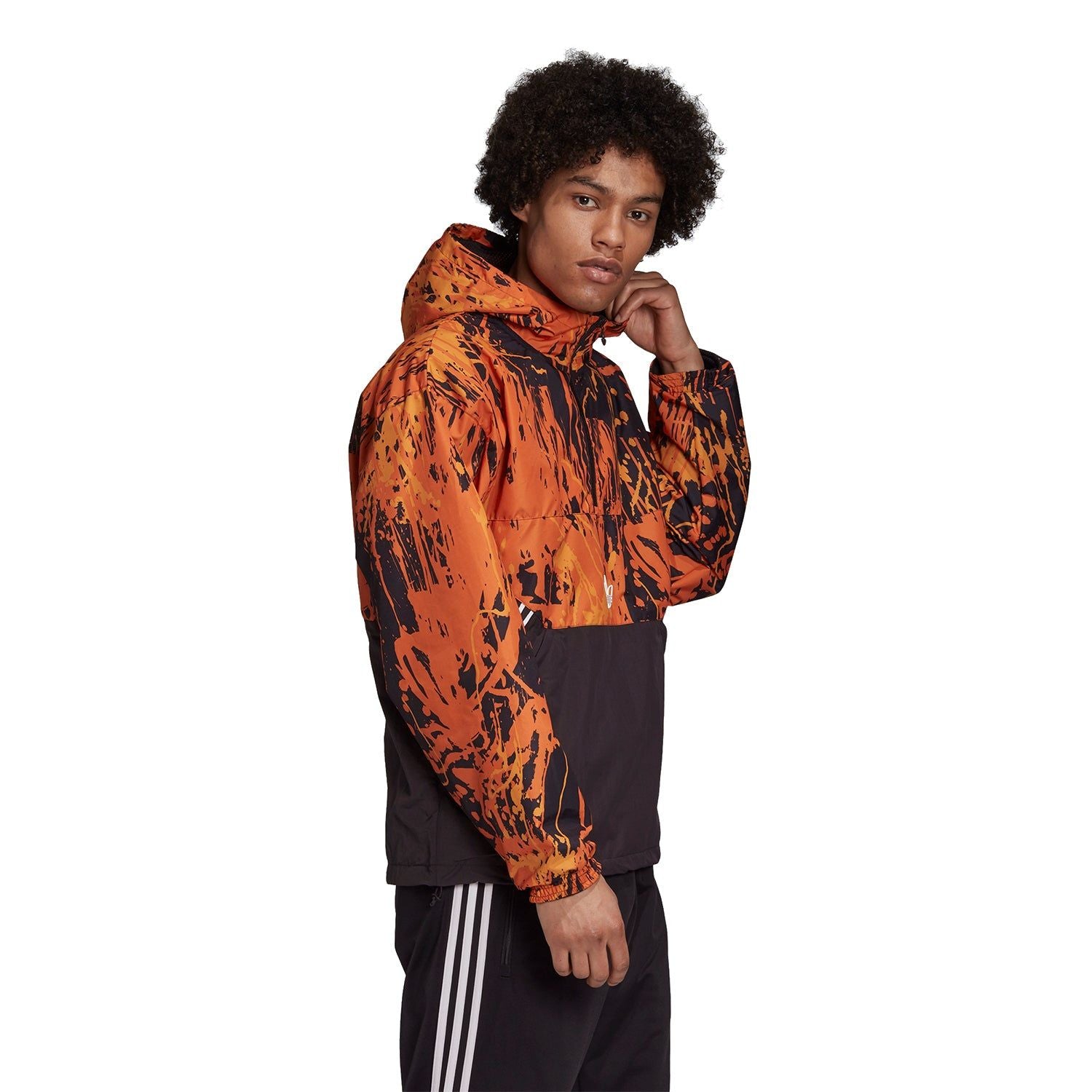 adidas Originals Tolima-02 Reversible Flame Windbreaker - Black - ViaductClothing - -