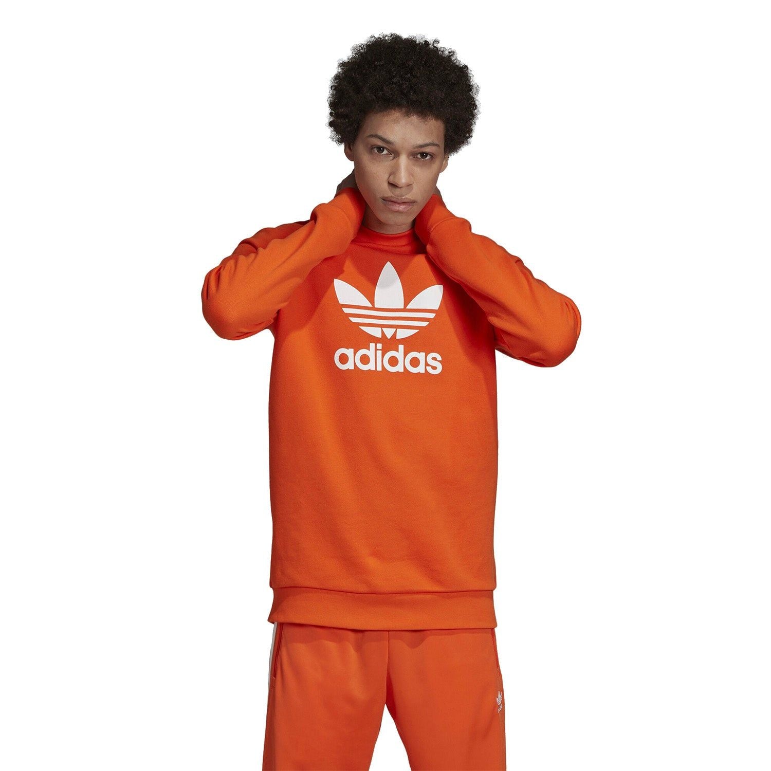 adidas Originals Trefoil Crew Sweathirt - Orange - ViaductClothing - -