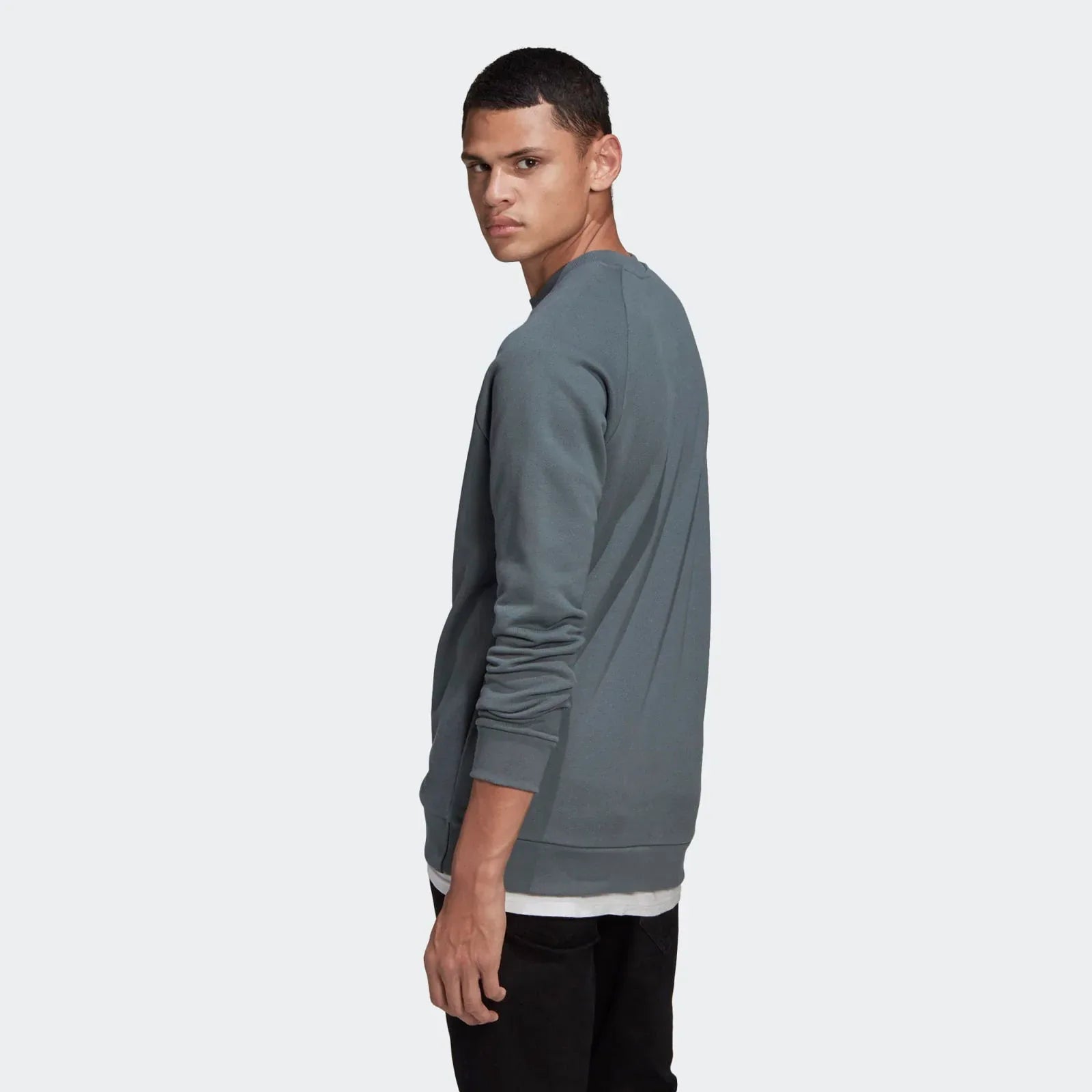 adidas Originals Trefoil Crew Sweatshirt - Blue Oxide - ViaductClothing
