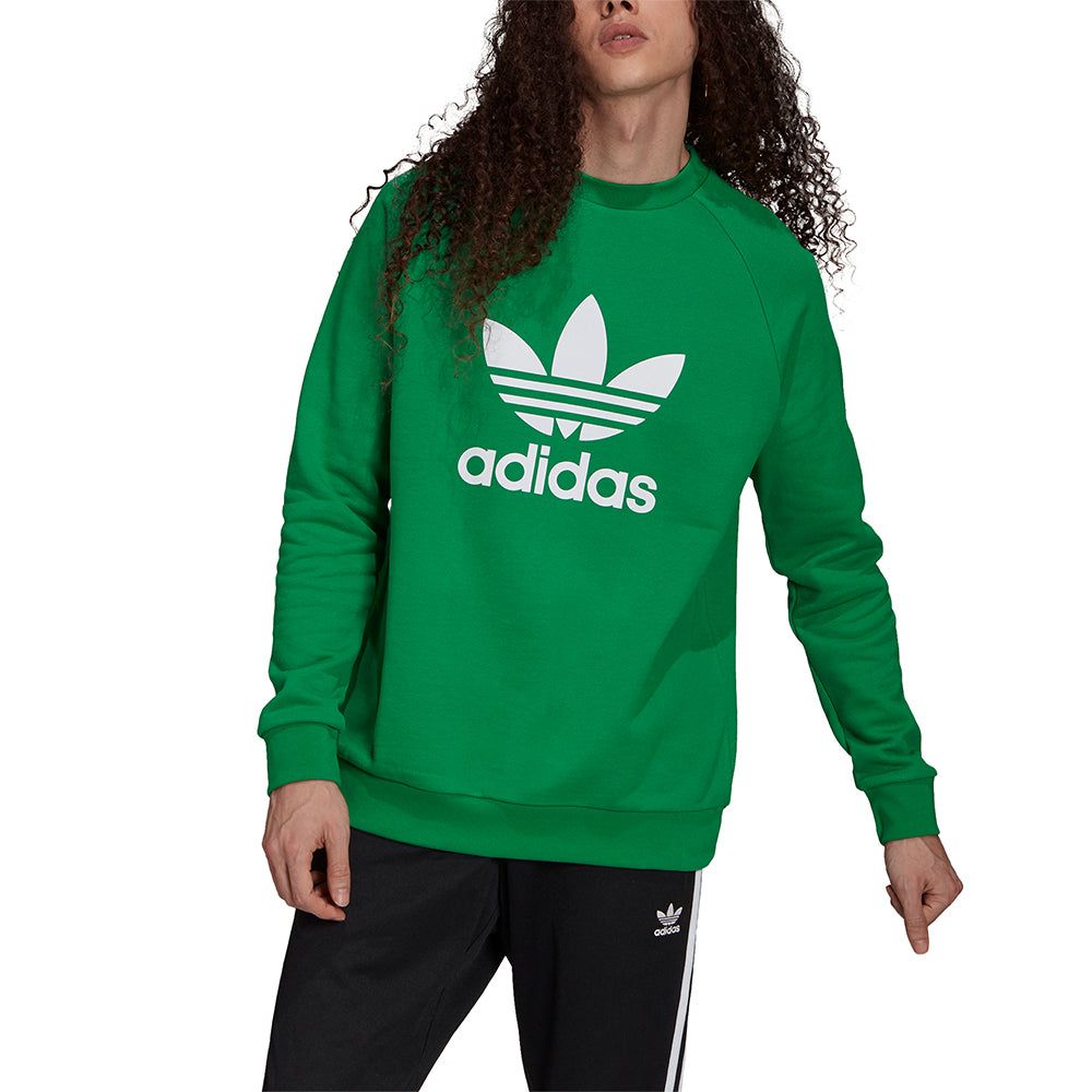adidas Originals Trefoil Crew Sweatshirt - Green - ViaductClothing - -