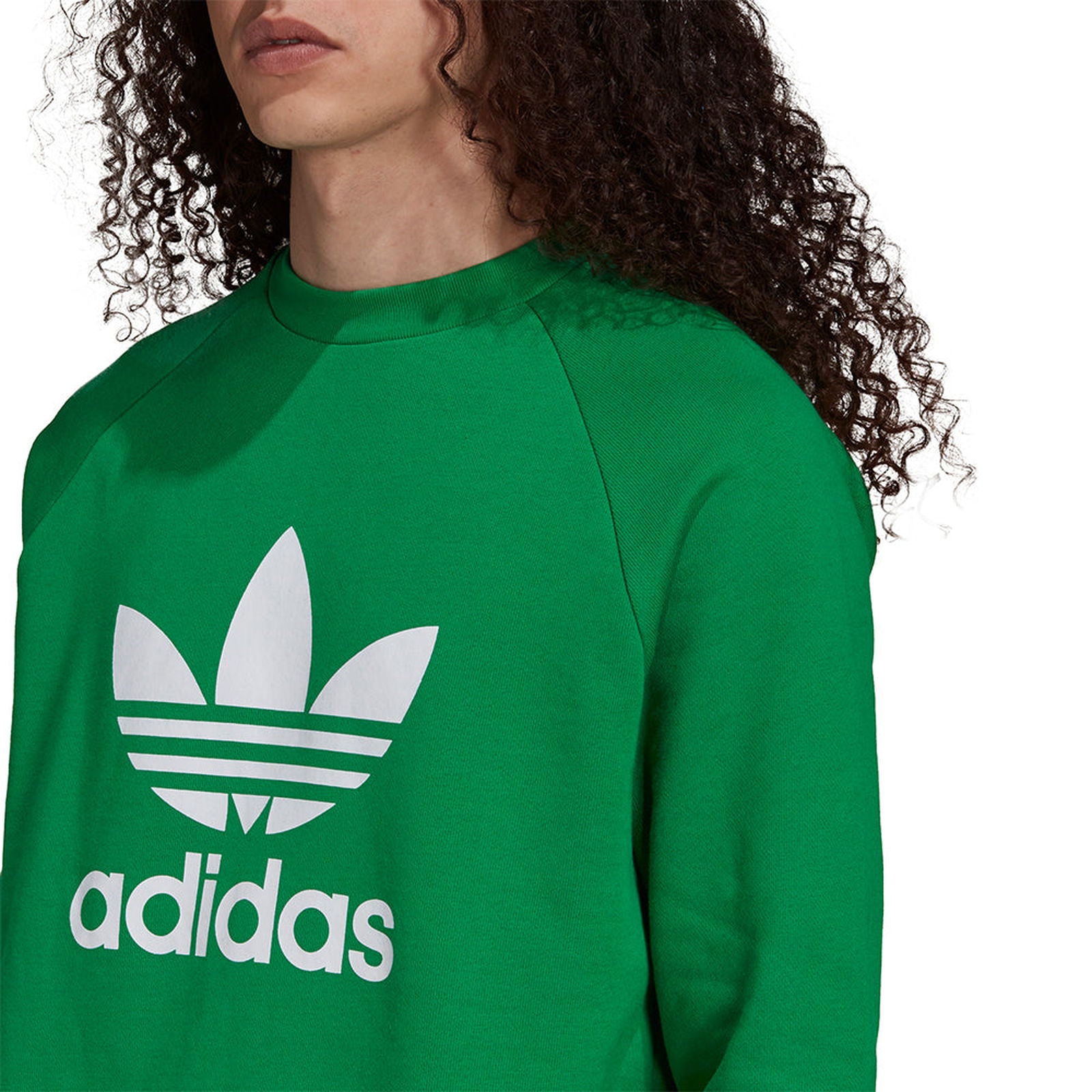 adidas Originals Trefoil Crew Sweatshirt - Green - ViaductClothing - -