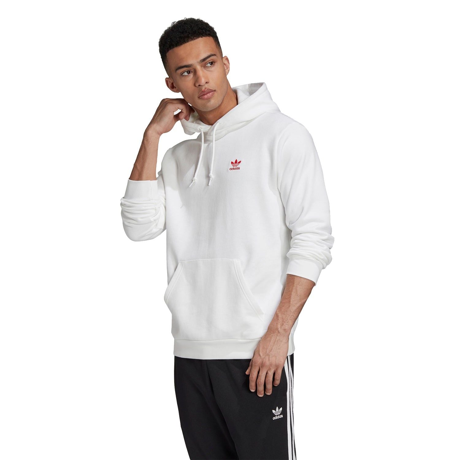 adidas Originals Trefoil Essentials Hoodie - White - ViaductClothing - -