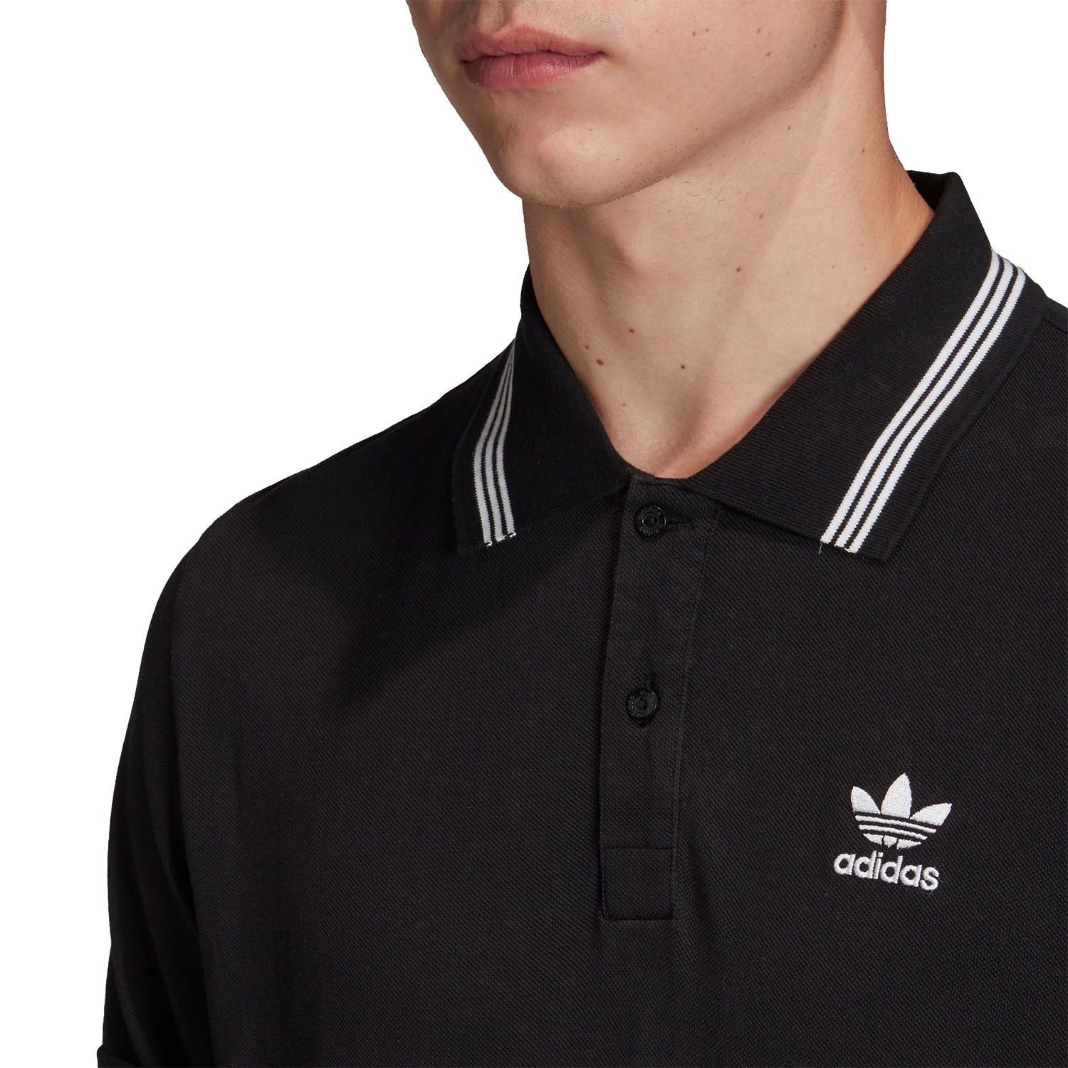 adidas Originals Trefoil Essentials Polo Shirt - Black - ViaductClothing - -