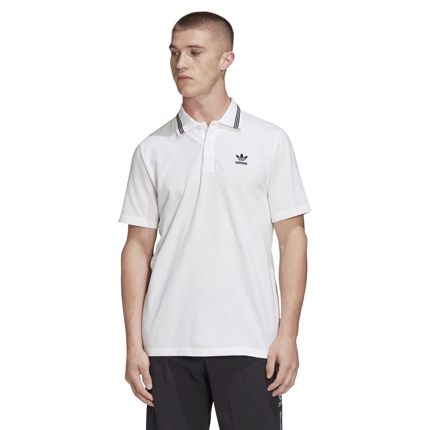 adidas Originals Trefoil Essentials Polo Shirt - White - ViaductClothing - -
