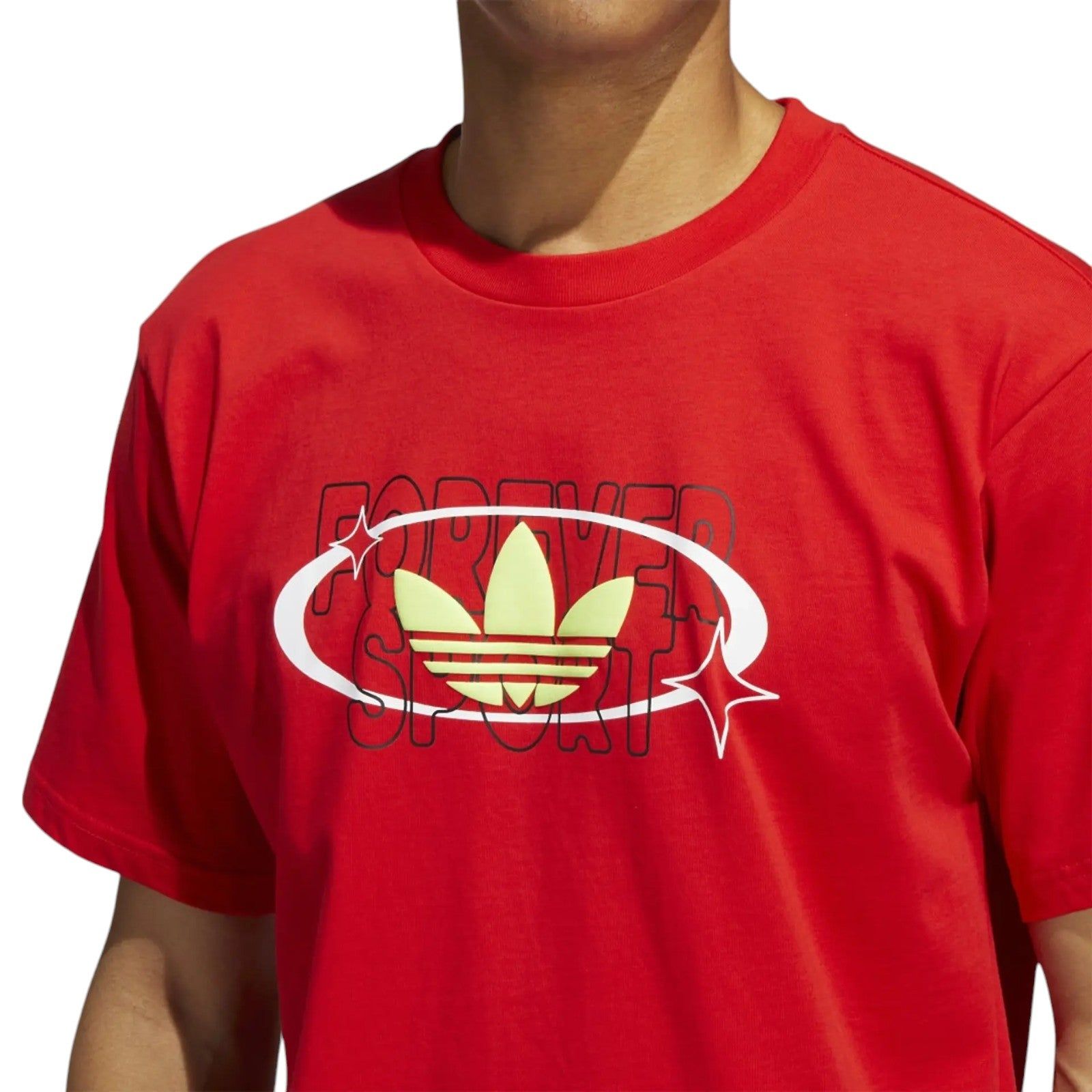 adidas Originals Trefoil Forever Tee - Red - ViaductClothing - -