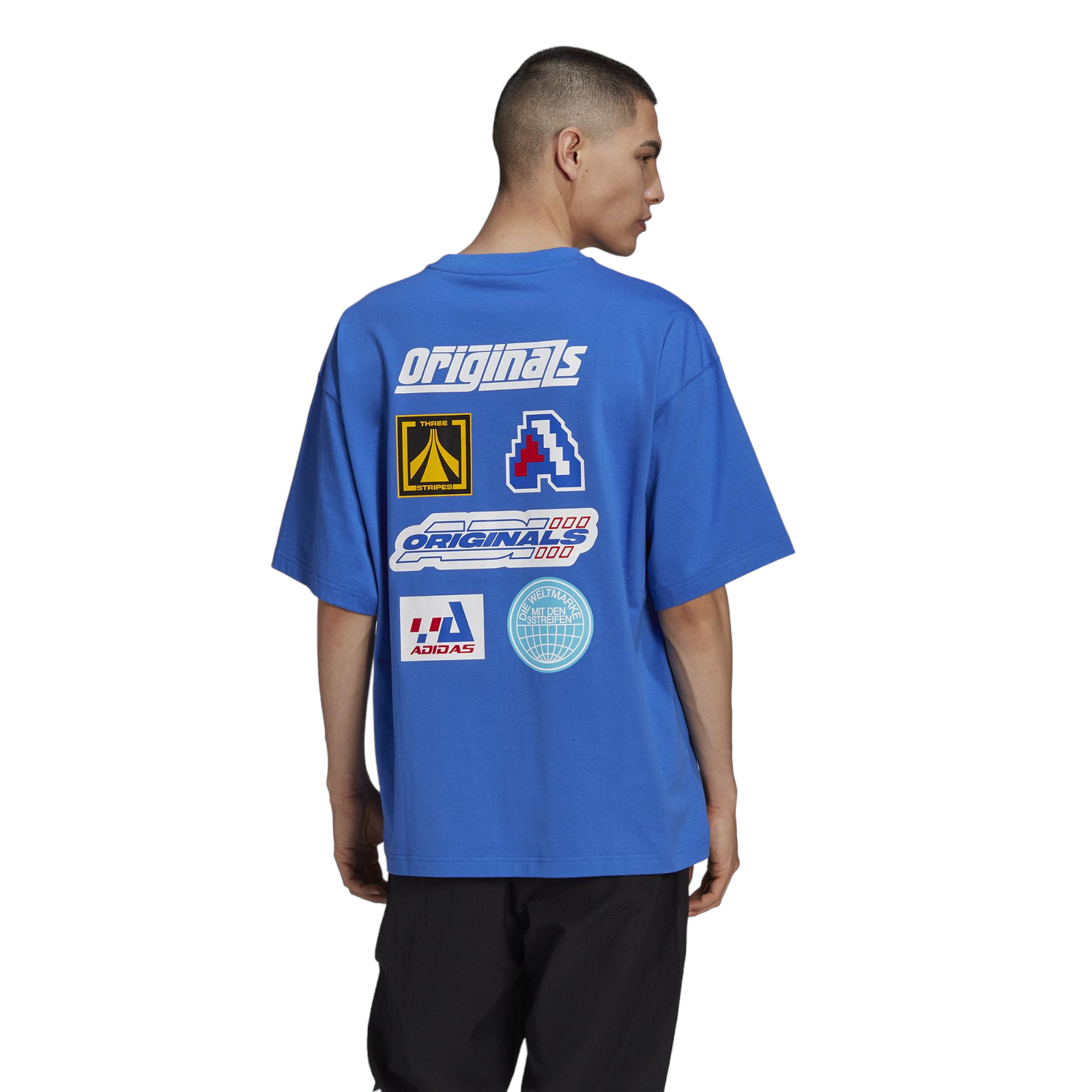 adidas Originals Trefoil Graphic Pack Short Sleeve Tee - Blue - ViaductClothing - -