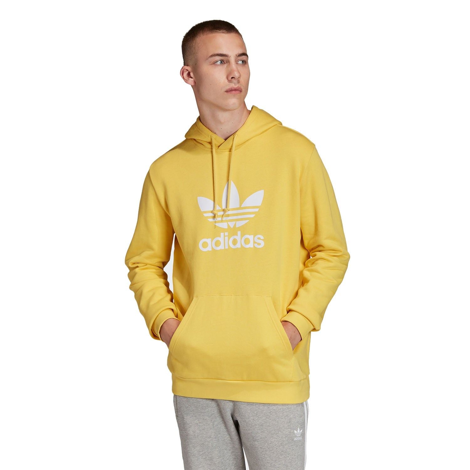 adidas Originals Trefoil Hoodie - Yellow - ViaductClothing - -
