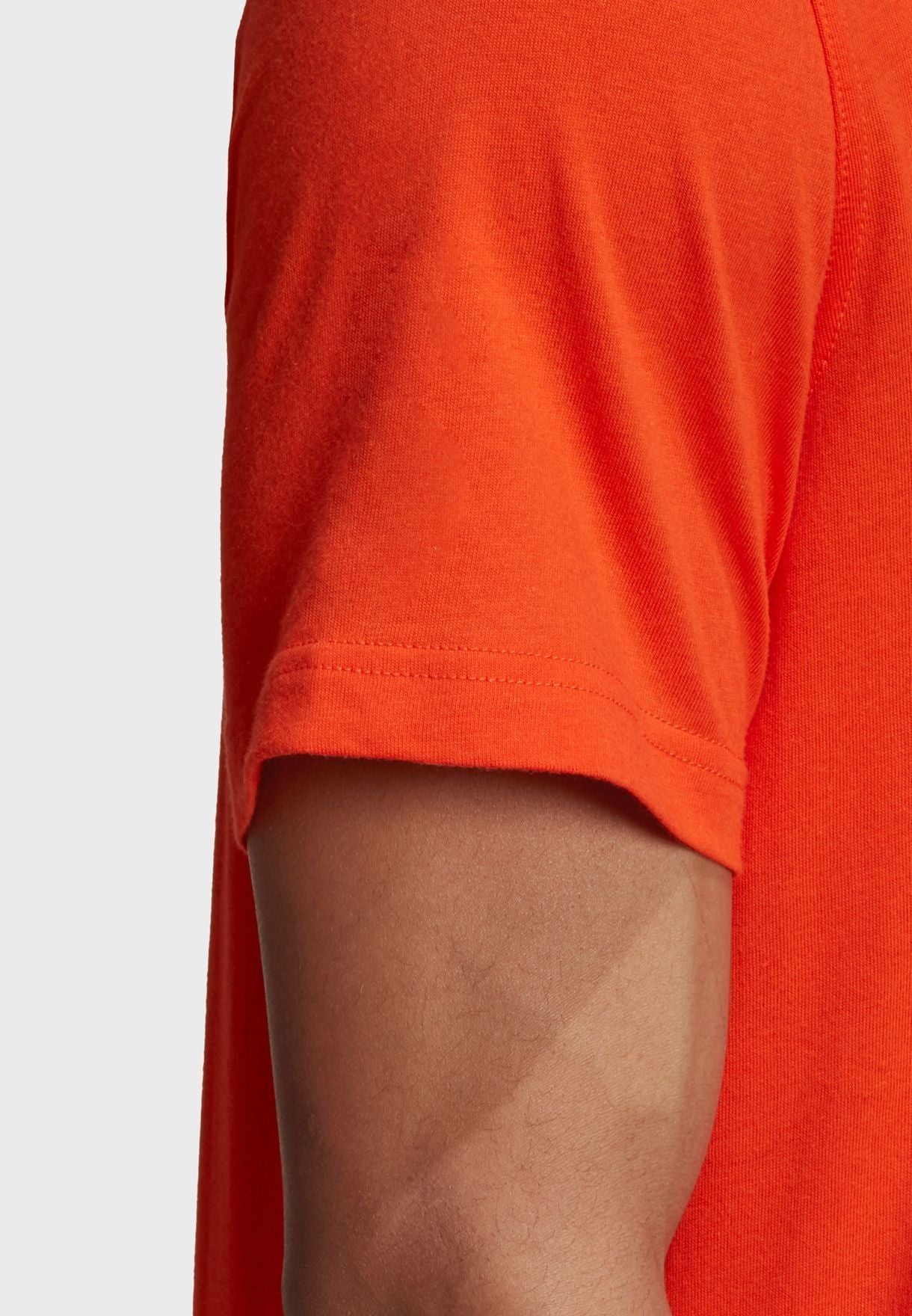 adidas Originals Trefoil Logo Outline T-Shirt - Orange - ViaductClothing - -