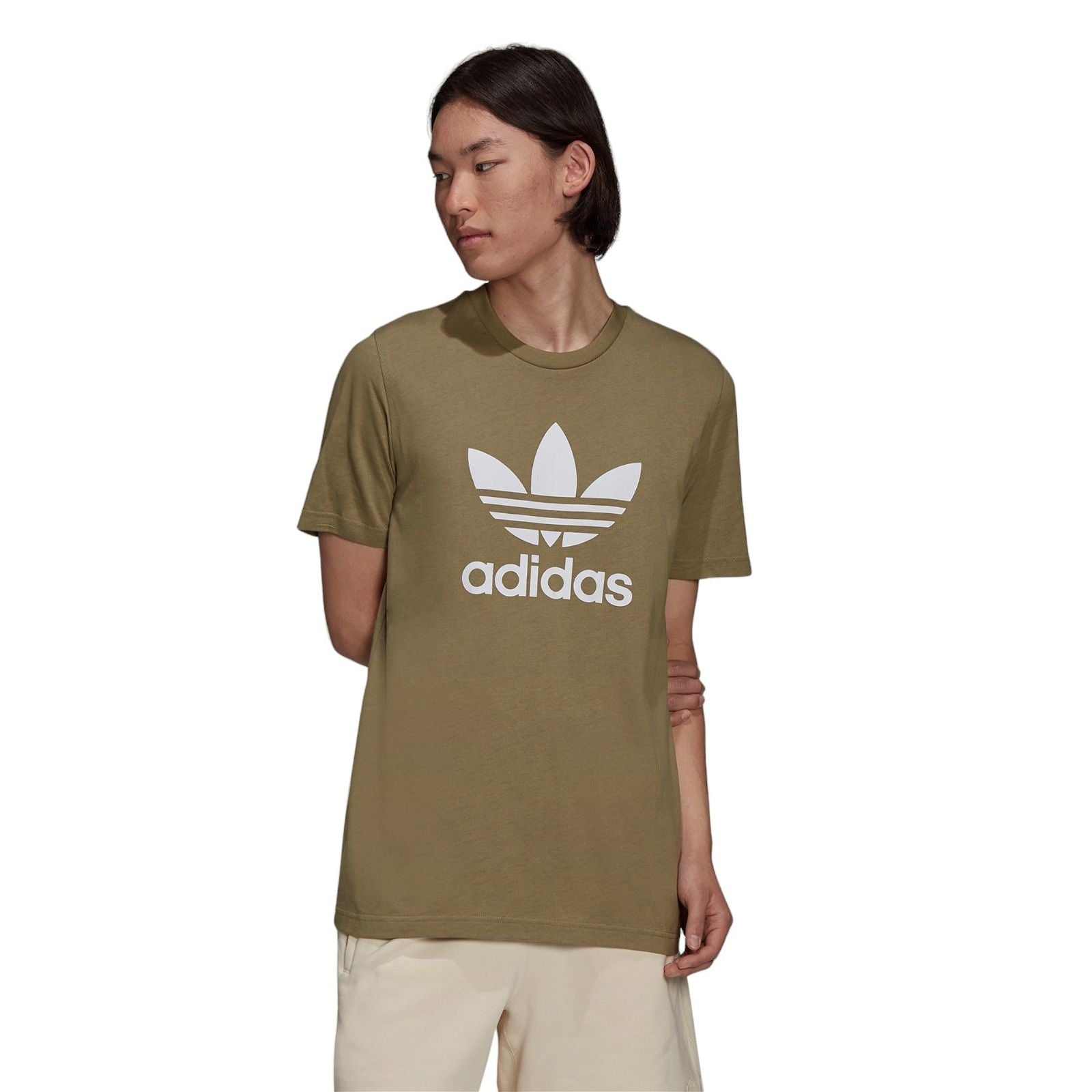 adidas Originals Trefoil Logo Print T Shirt - Orbit Green - ViaductClothing - -