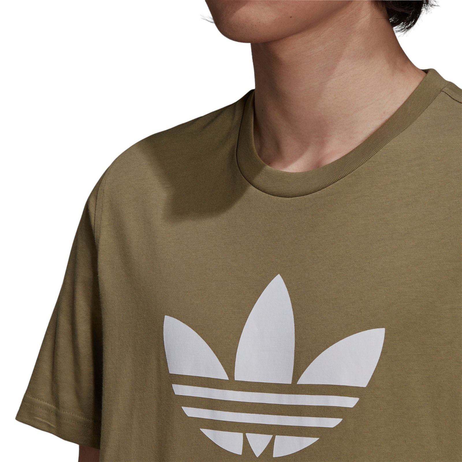 adidas Originals Trefoil Logo Print T Shirt - Orbit Green - ViaductClothing - -