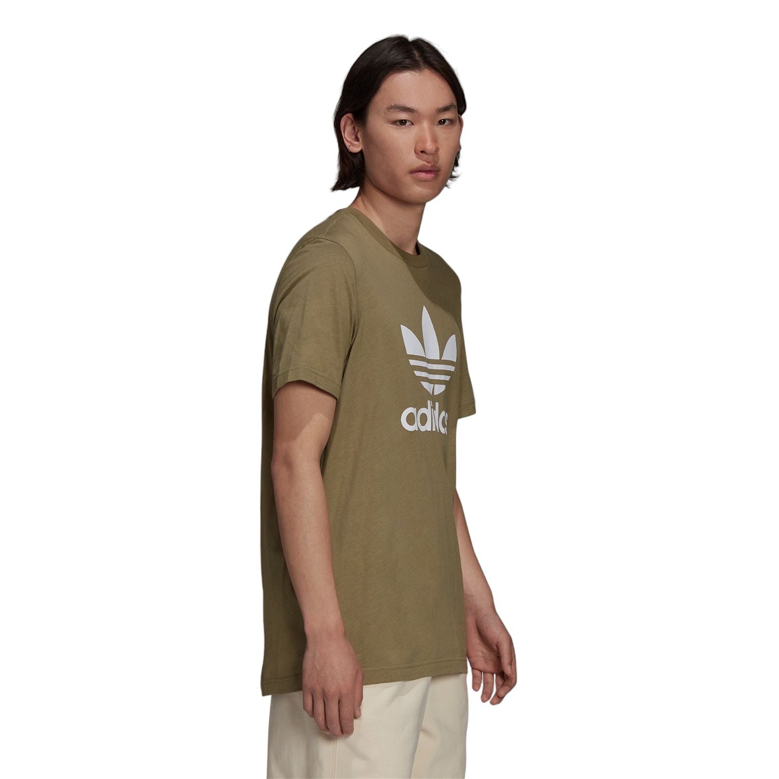adidas Originals Trefoil Logo Print T Shirt - Orbit Green - ViaductClothing - -