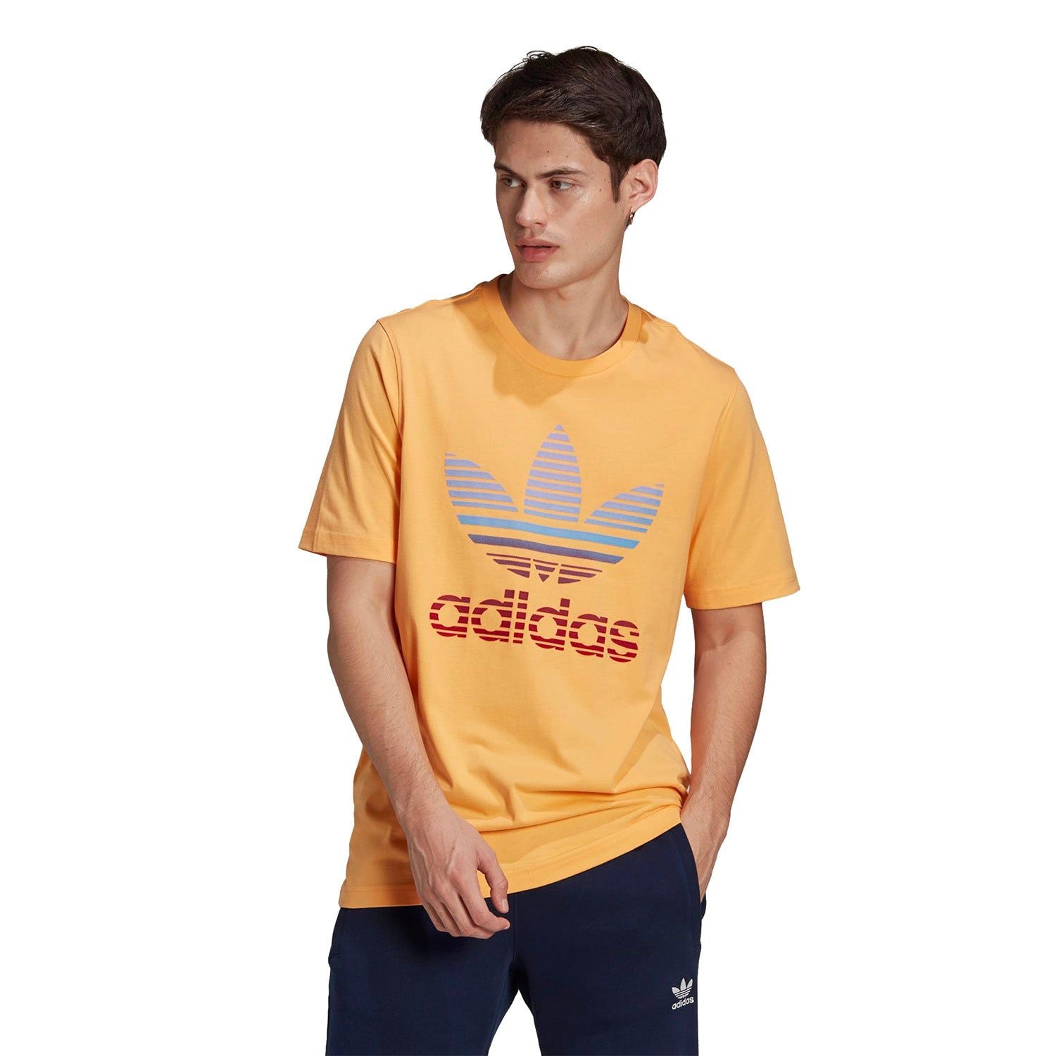 adidas Originals Trefoil Ombré T-Shirt - Hazy Orange - ViaductClothing - -