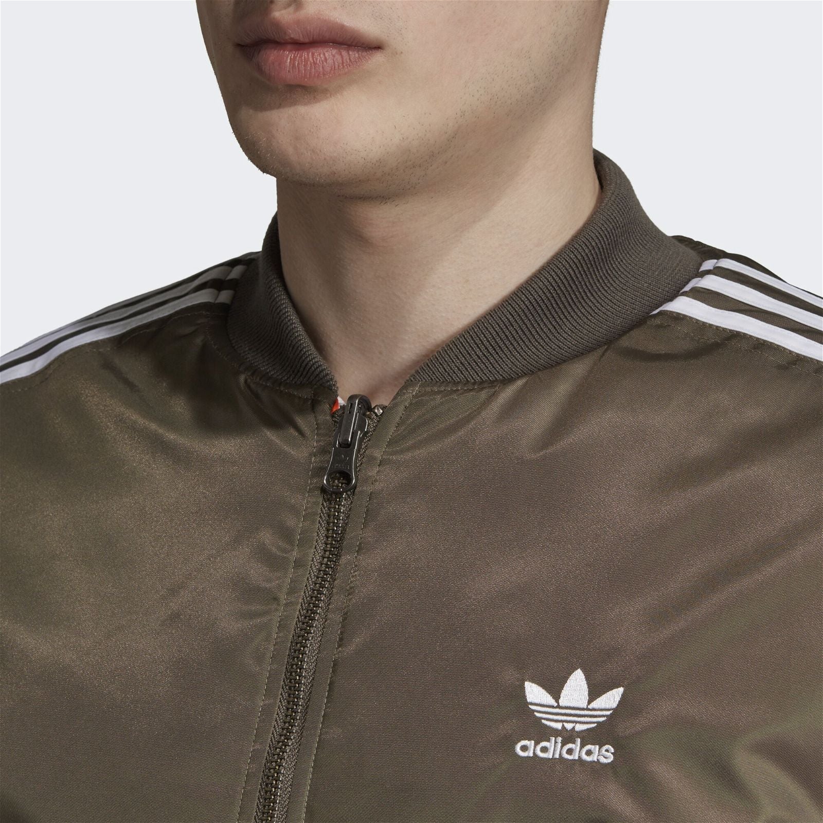 adidas Originals Trefoil Padded Bomber - Green - ViaductClothing - -
