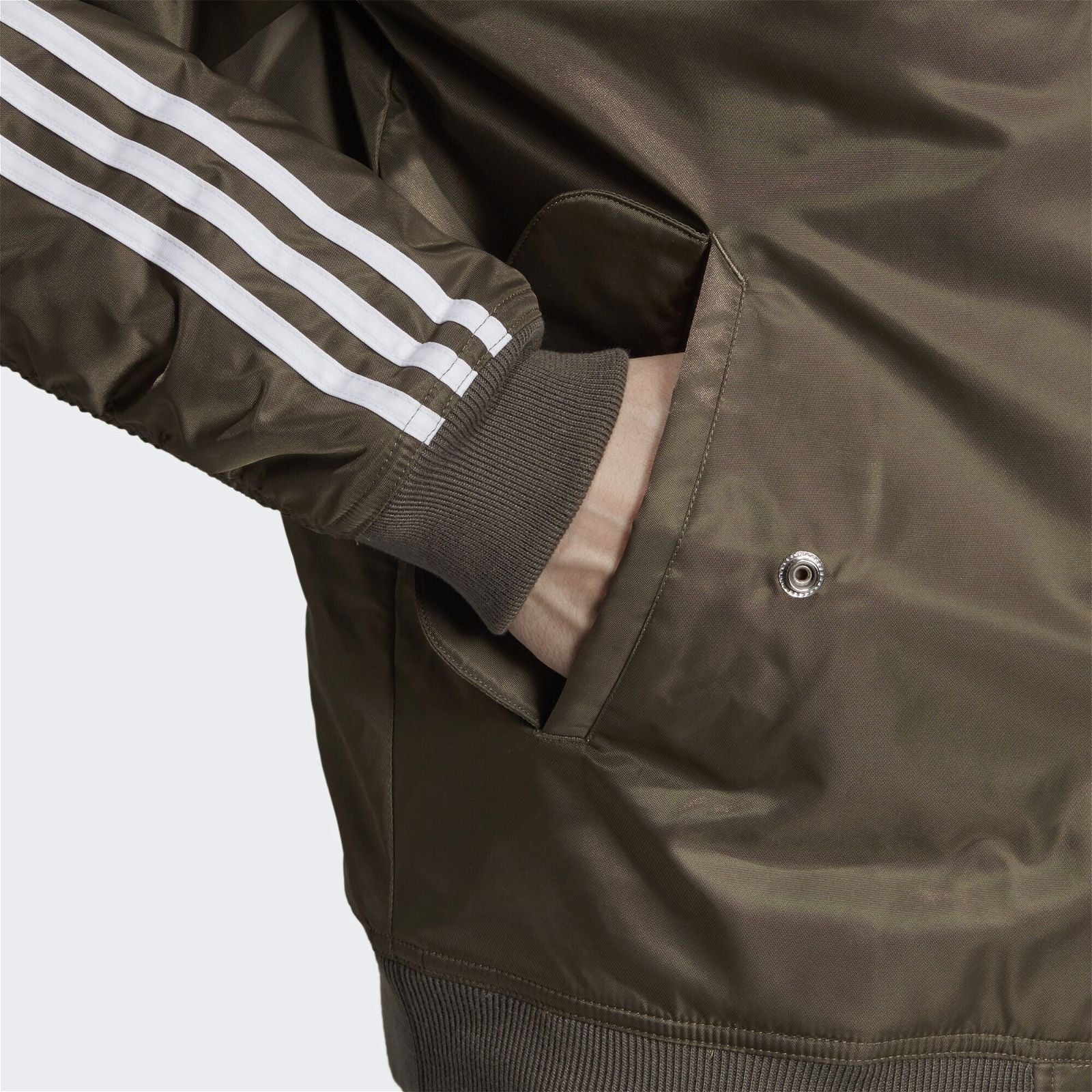 adidas Originals Trefoil Padded Bomber - Green - ViaductClothing - -