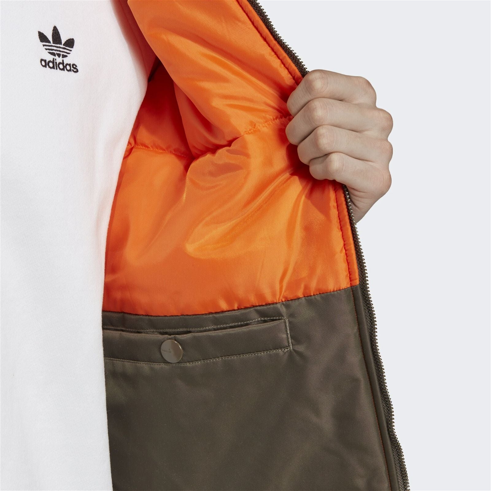 adidas Originals Trefoil Padded Bomber - Green - ViaductClothing - -