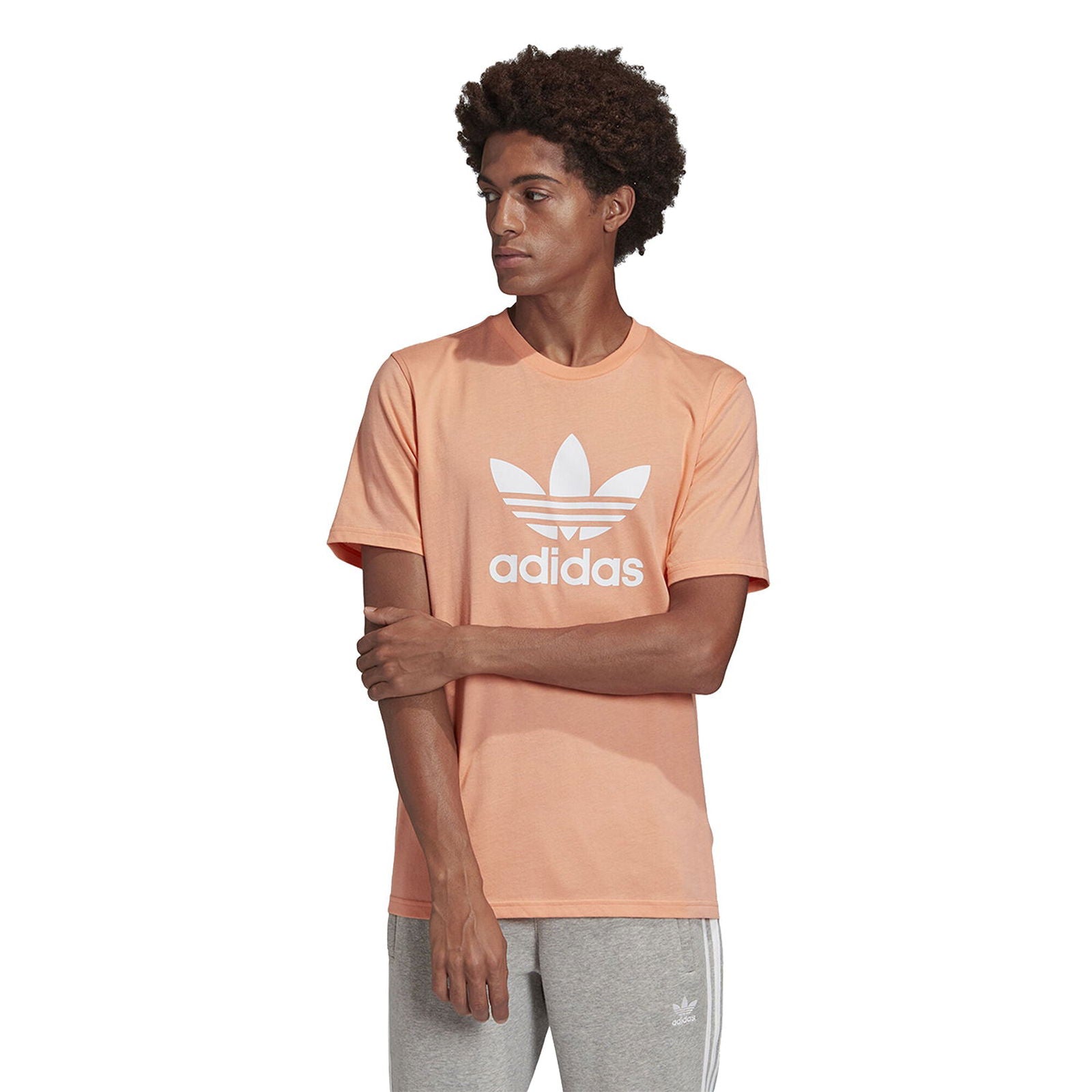 adidas Originals Trefoil T-Shirt - Chalk Orange - ViaductClothing - -