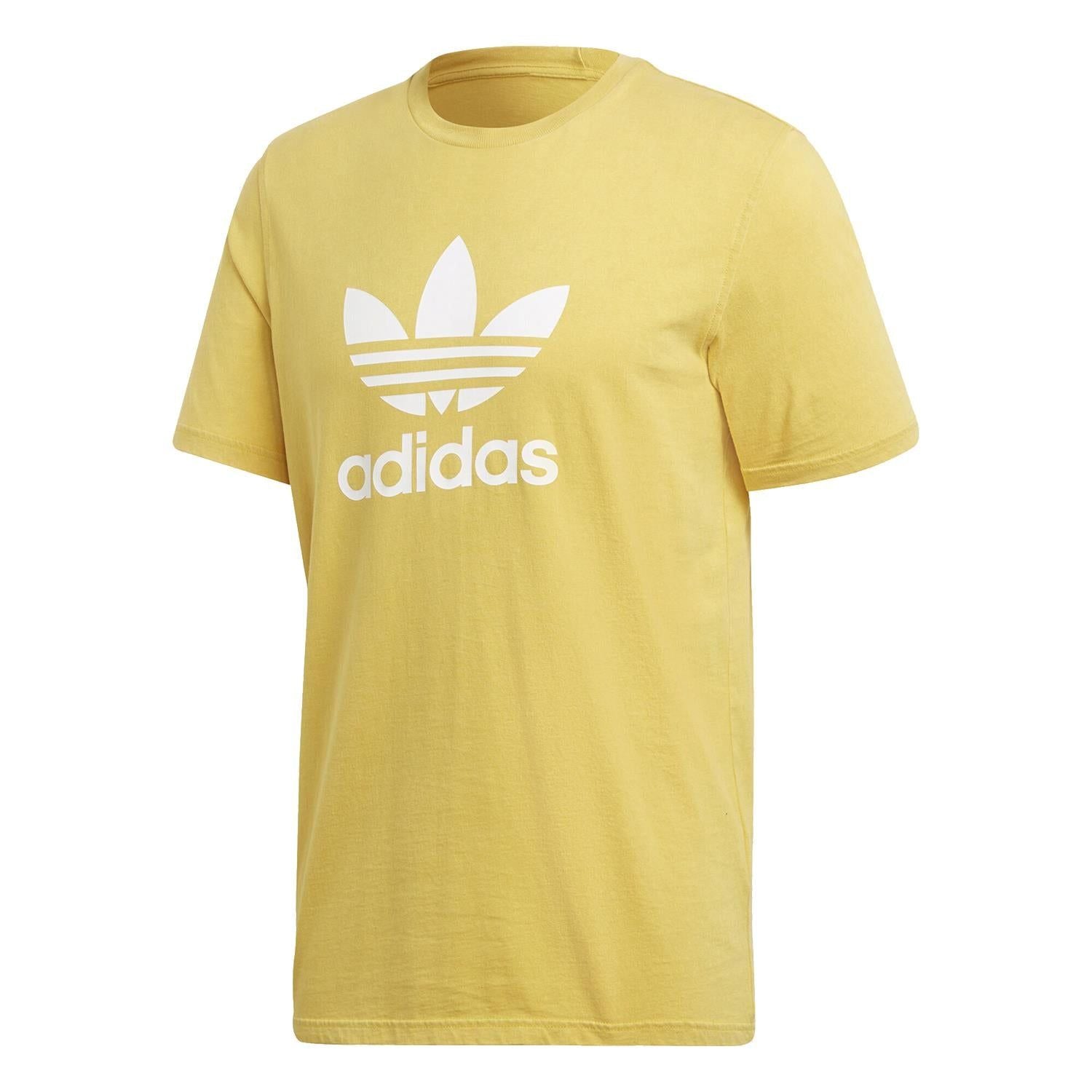 adidas Originals Trefoil T Shirt - Yellow - ViaductClothing - -