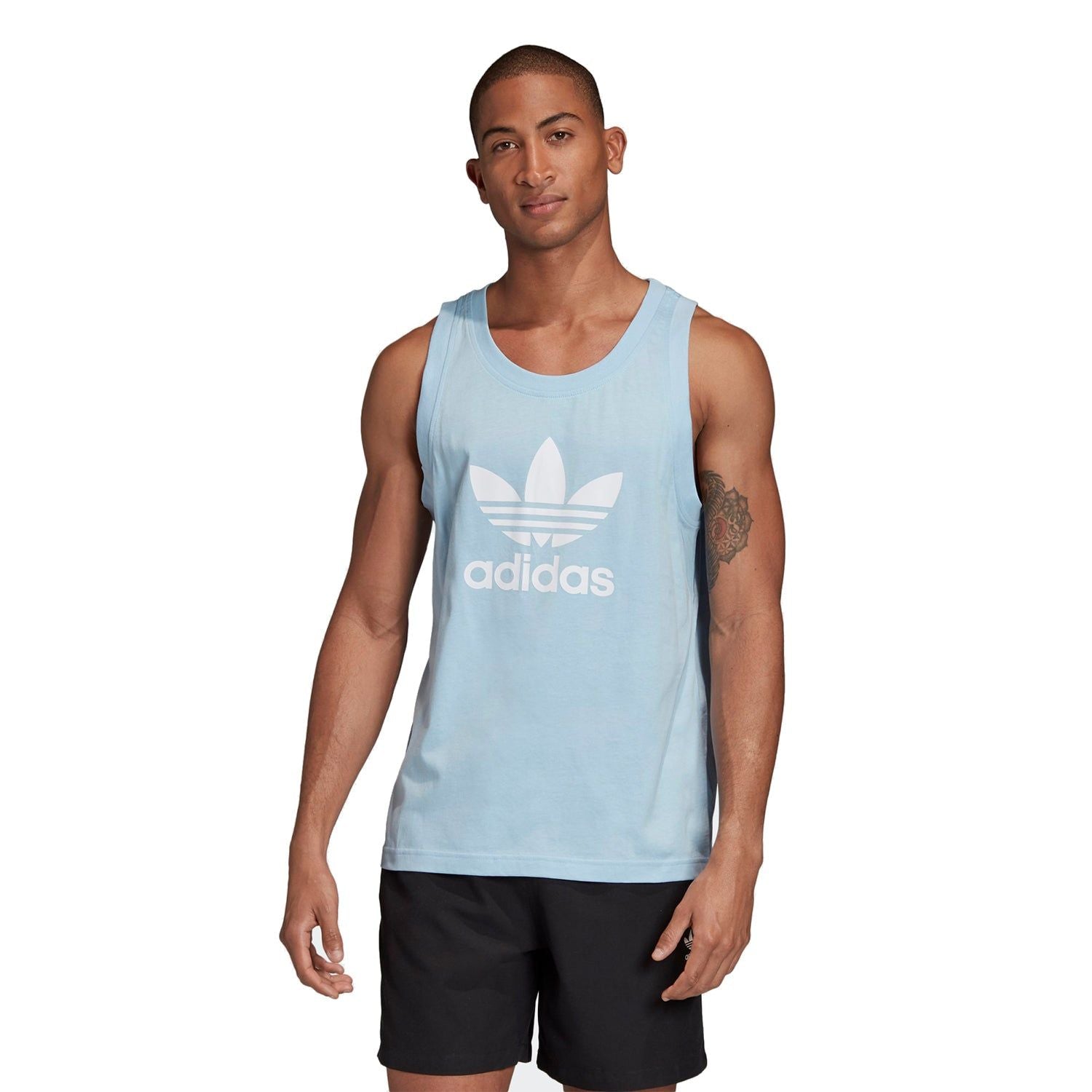 adidas Originals Trefoil Tank Top - Clear Sky - ViaductClothing - -