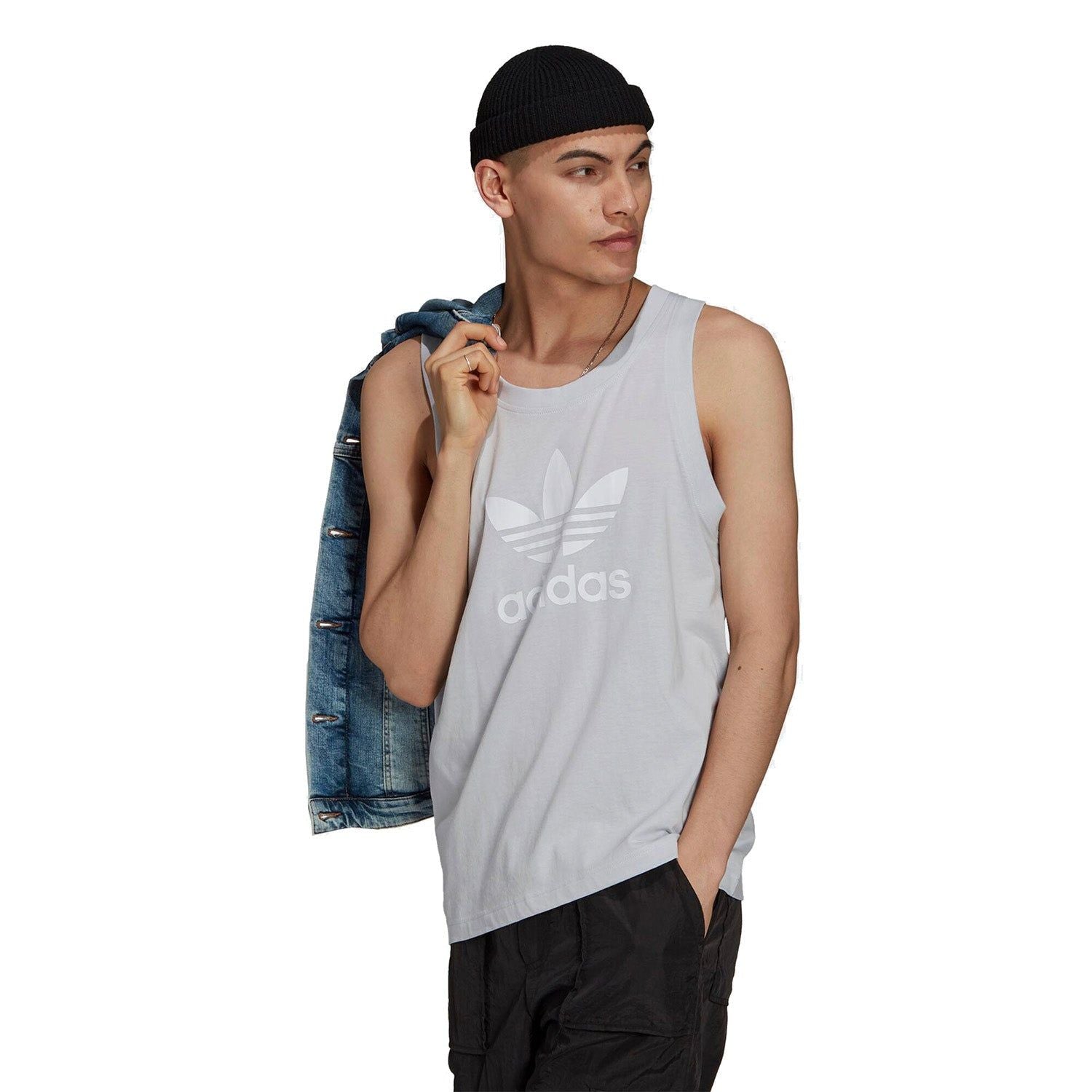 adidas Originals Trefoil Tank Top - Halo Blue - ViaductClothing - -