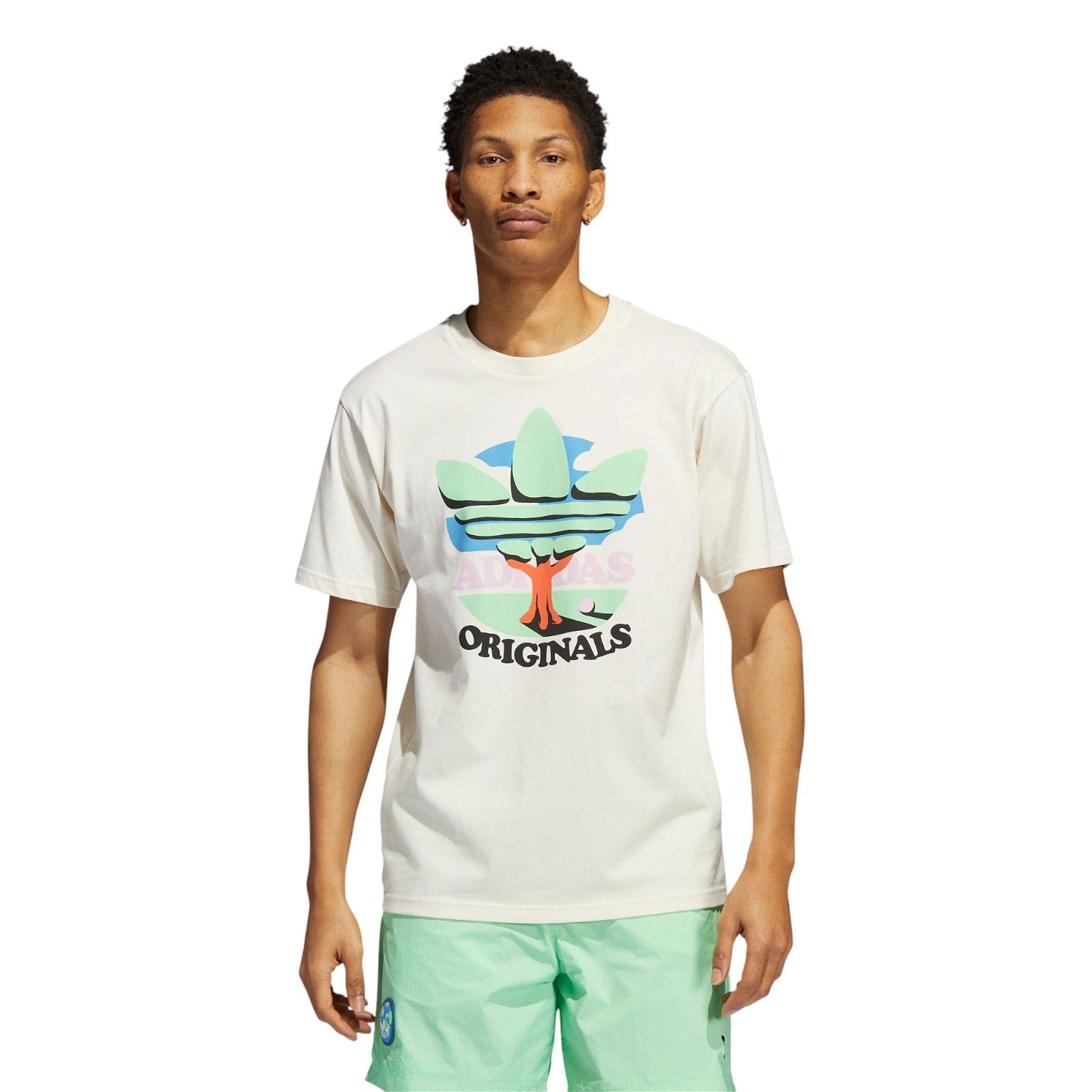adidas Originals Trefoil Tree T-Shirt - Non Dyed White - ViaductClothing - -
