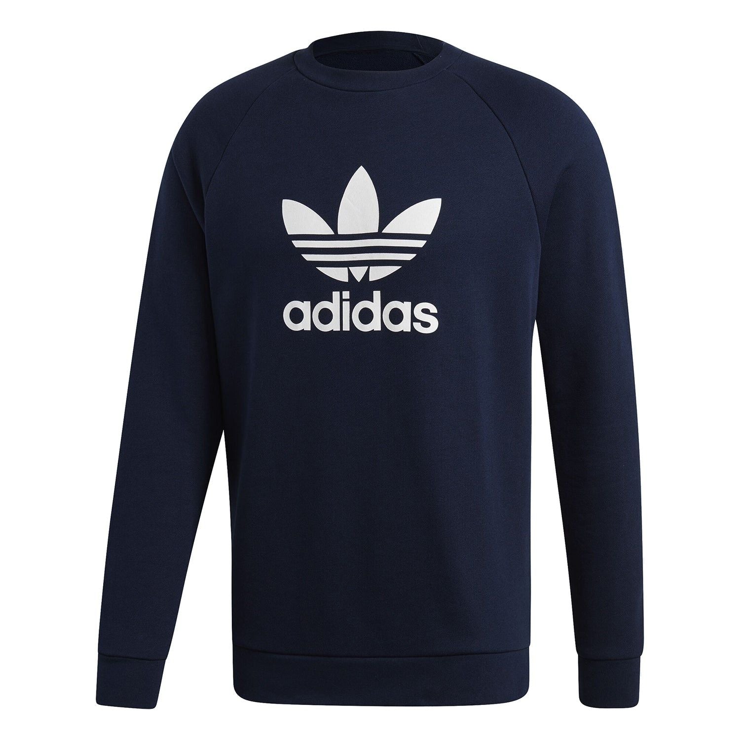 adidas Originals Trefoil Warm-Up Crew Sweatshirt - Blue - ViaductClothing - -