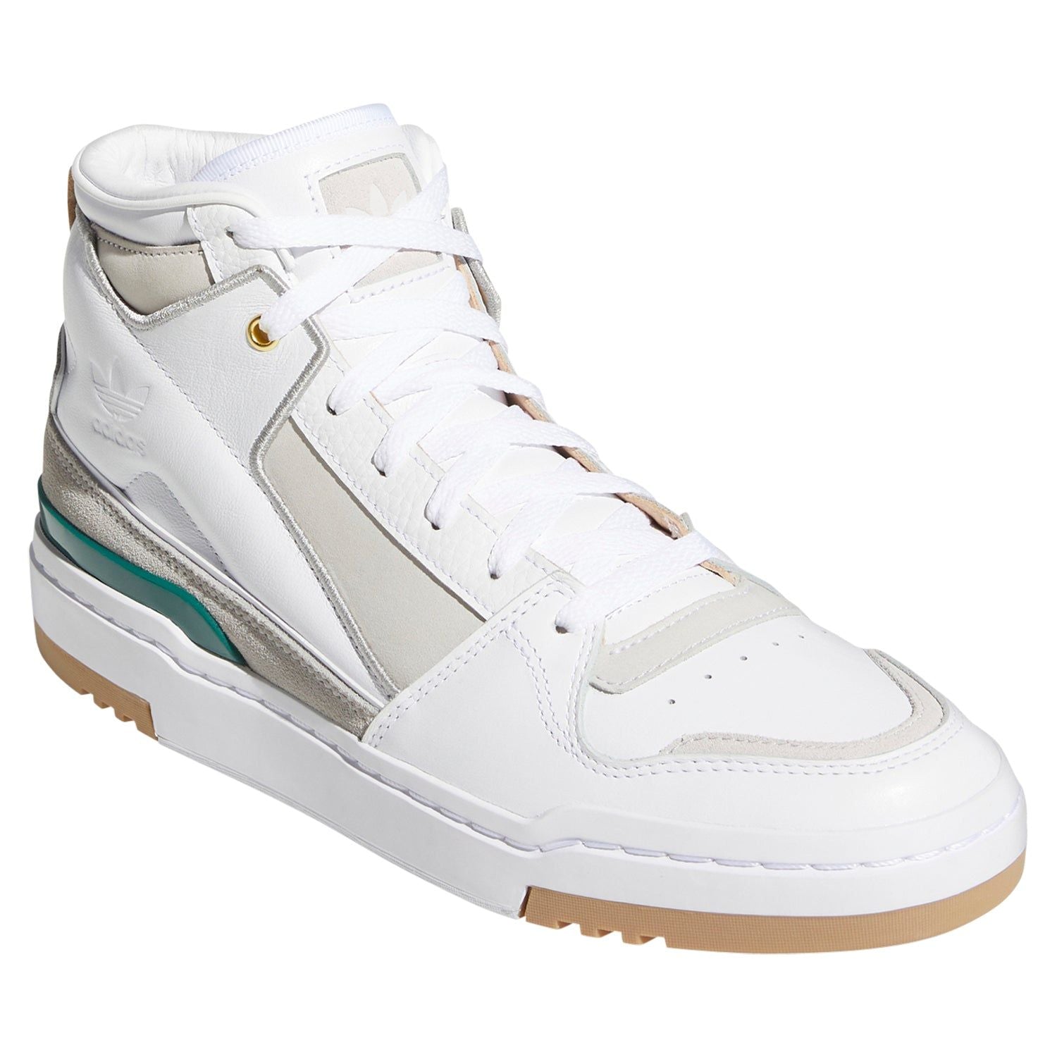 adidas Originals Unisex Forum Luxe Shoes - Mid White Collegiate Green - ViaductClothing - -