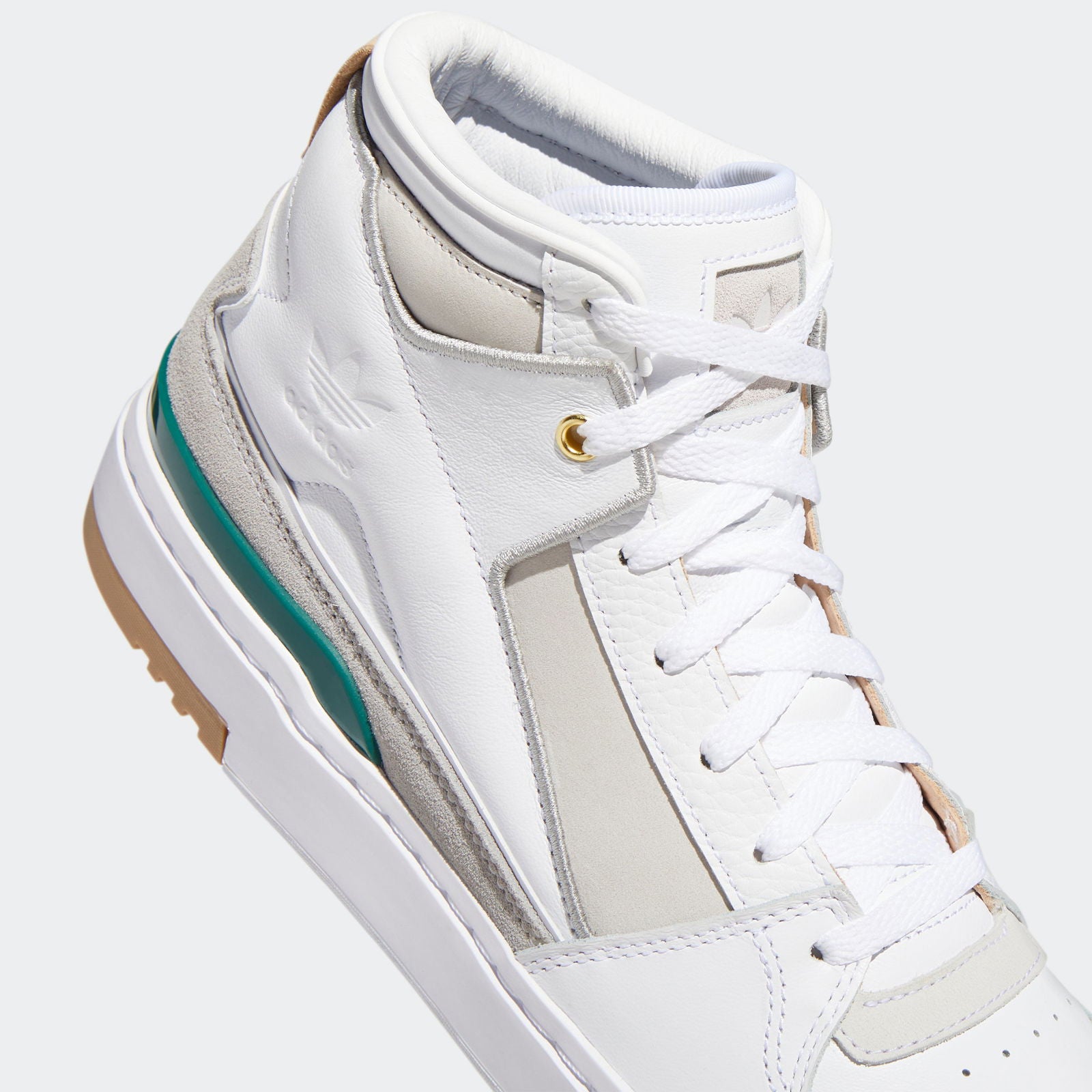adidas Originals Unisex Forum Luxe Shoes - Mid White Collegiate Green - ViaductClothing - -