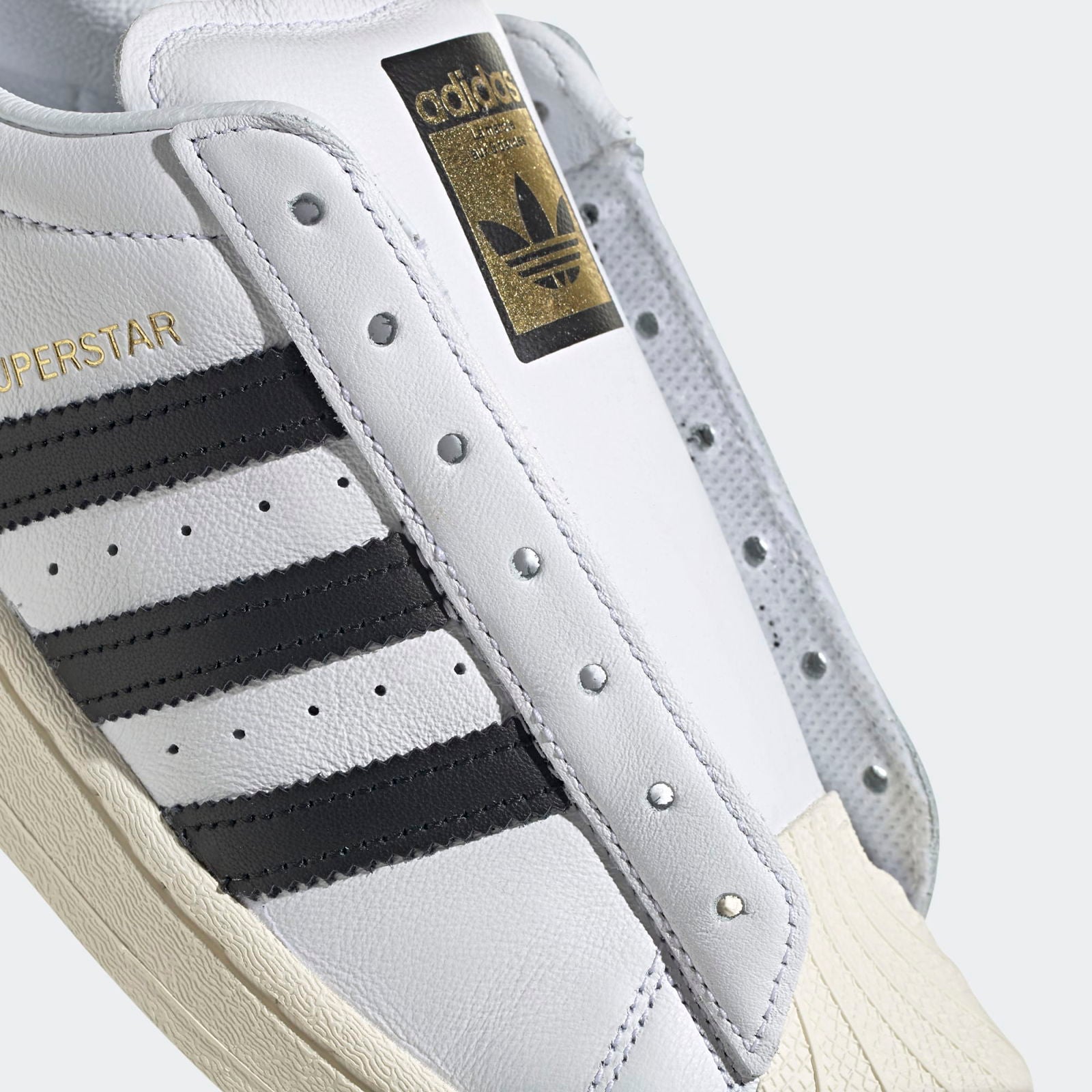 adidas Originals Unisex Superstar Laceless Shoes - White Black - ViaductClothing - -