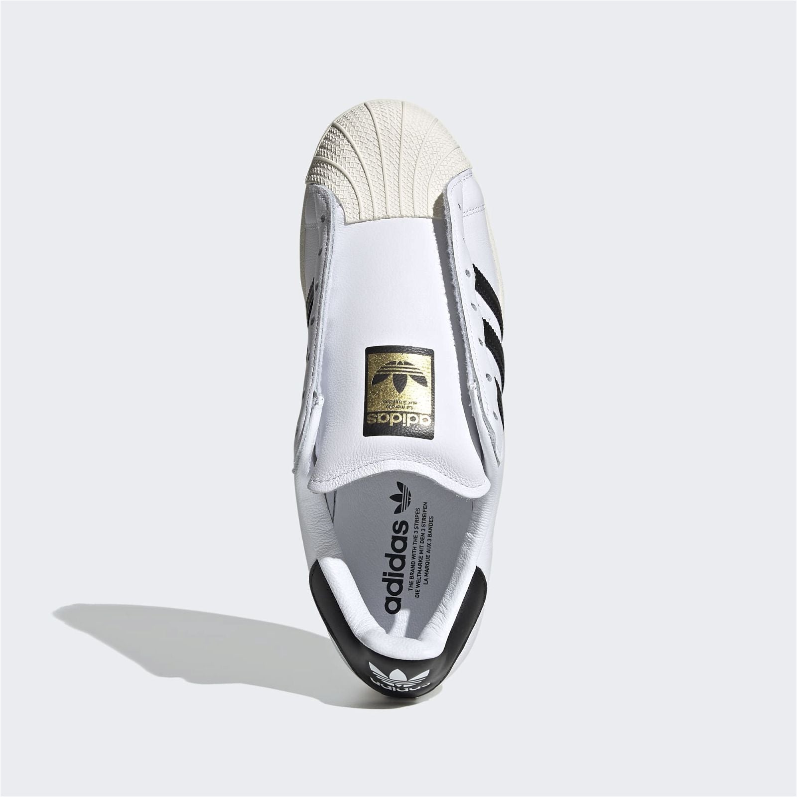 adidas Originals Unisex Superstar Laceless Shoes - White Black - ViaductClothing - -