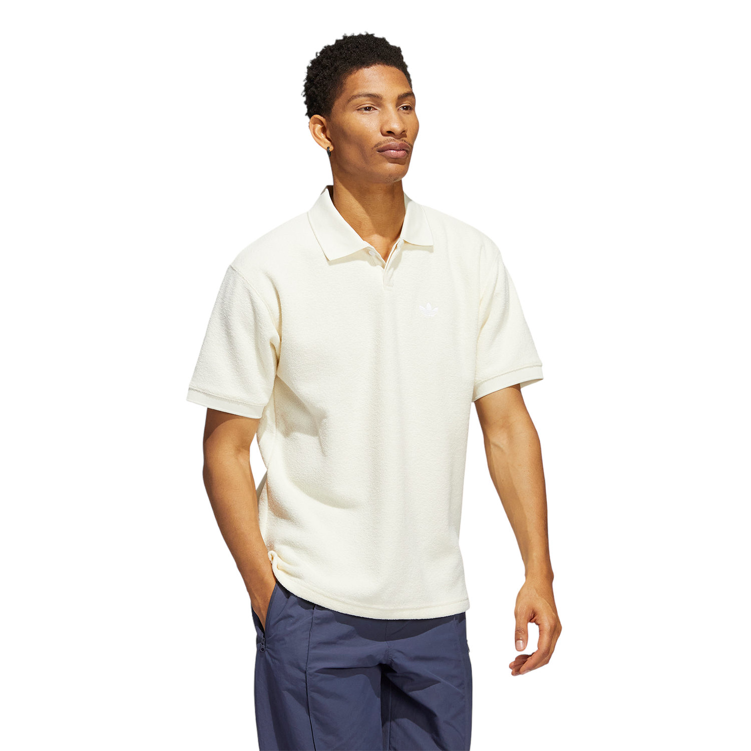 adidas Originals Unisex Tennis Polo - Cream & White - ViaductClothing - -