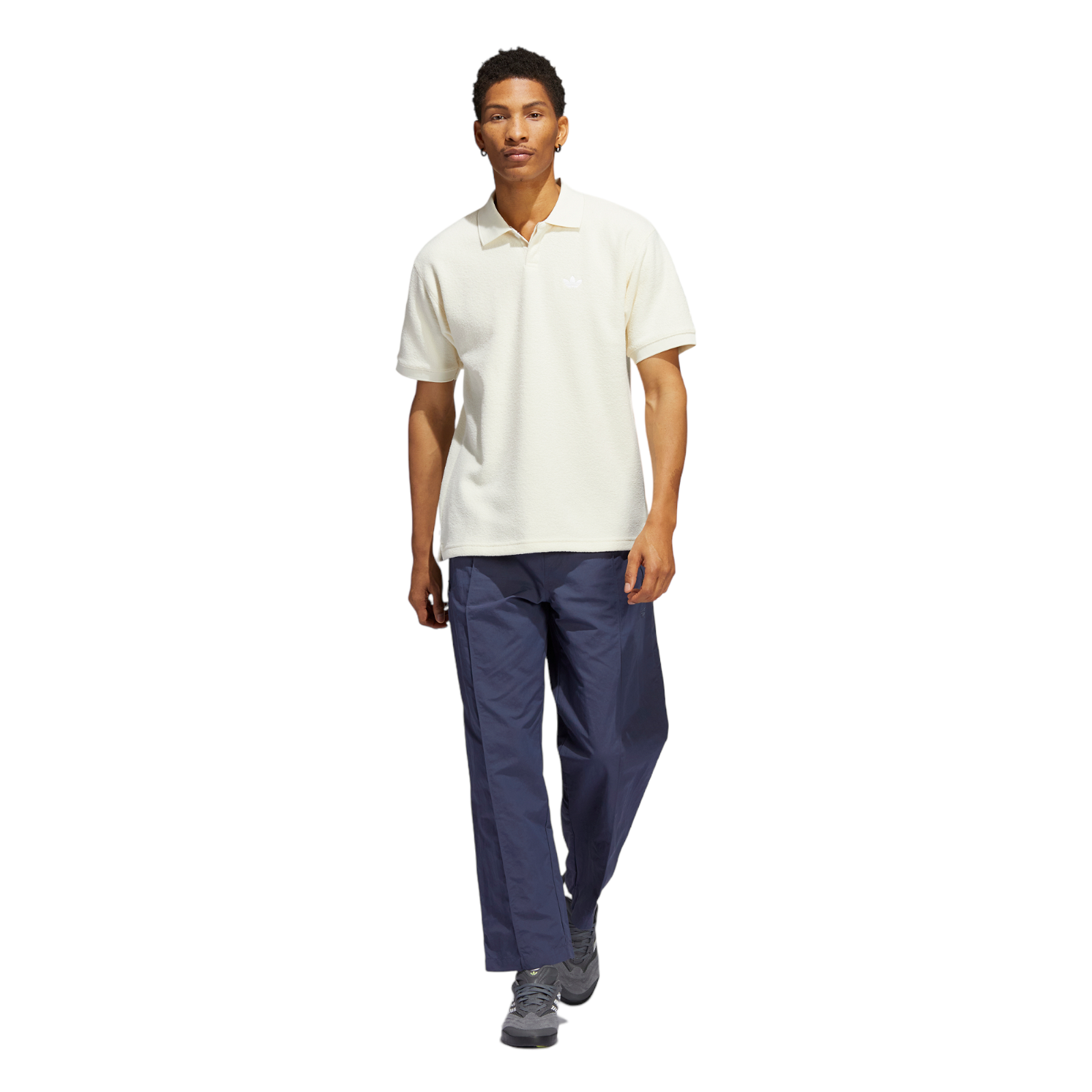 adidas Originals Unisex Tennis Polo - Cream & White - ViaductClothing - -