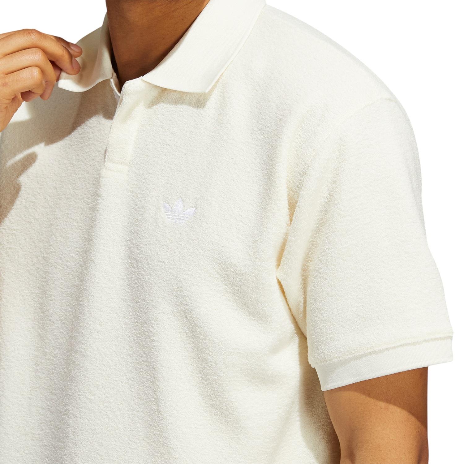 adidas Originals Unisex Tennis Polo - Cream & White - ViaductClothing - -