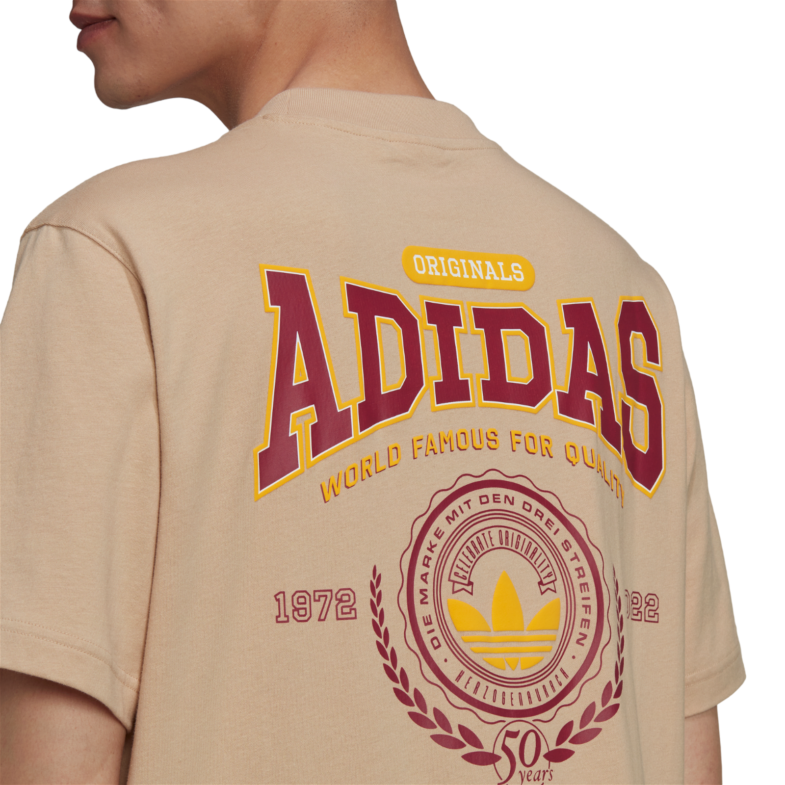 adidas Originals Varsity Graphic Loose Tee - Magic Beige - ViaductClothing - -