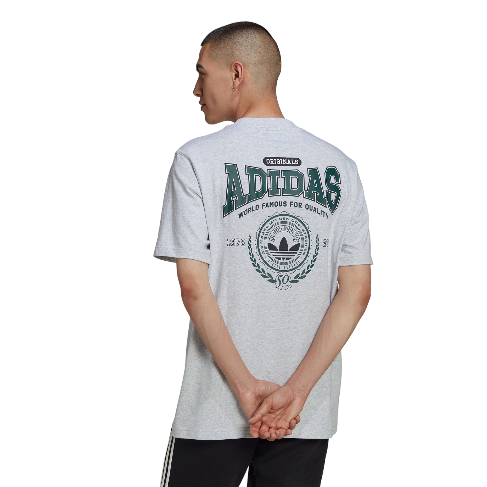adidas Originals Varsity Loose Graphic T-Shirt - Grey - ViaductClothing - -