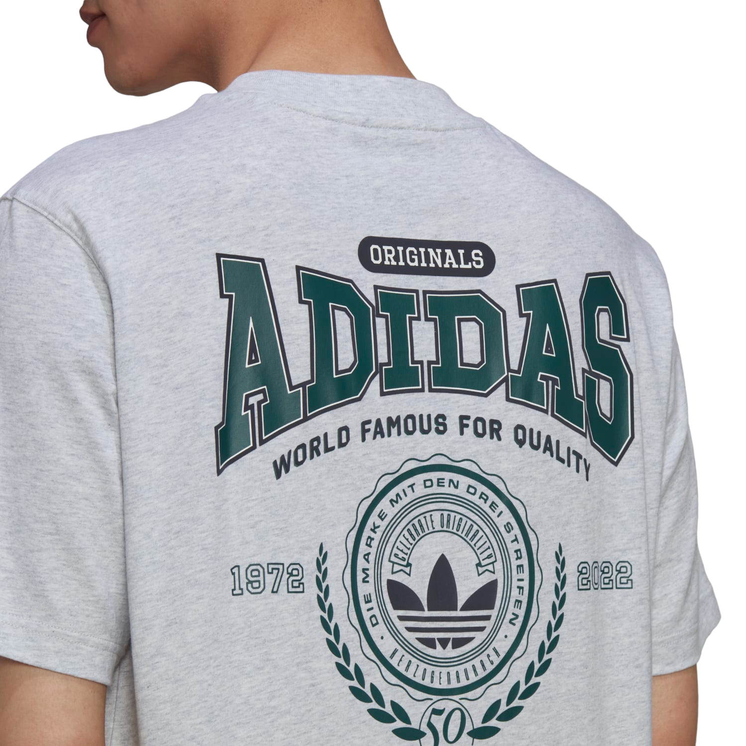 adidas Originals Varsity Loose Graphic T-Shirt - Grey - ViaductClothing - -