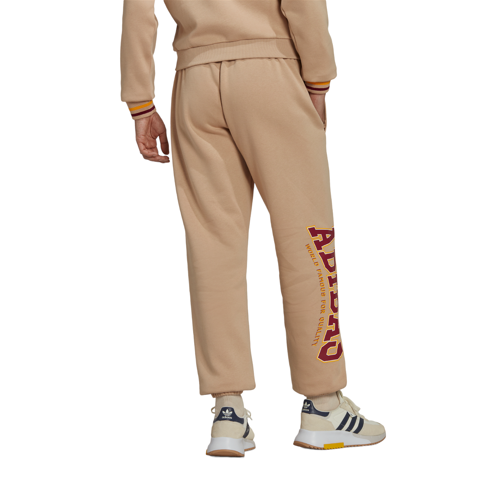 adidas Originals Varsity Sweat Pants - Beige - ViaductClothing - -
